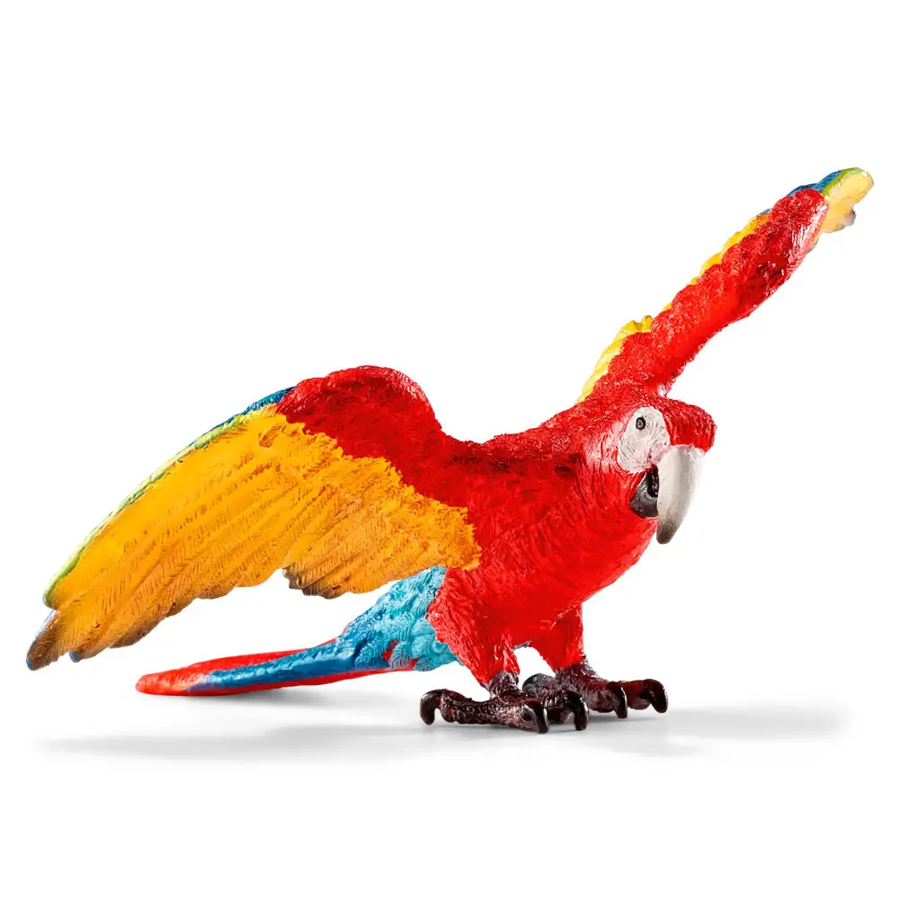 Schleich Ara - Miniatura Realistica di Pappagallo in Resina - Animali