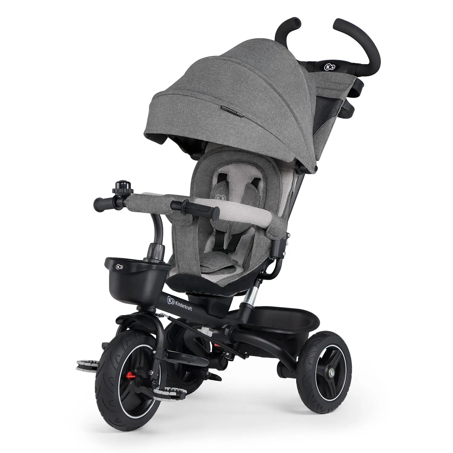 Triciclo Kinderkraft Evolutivo 5in1 Spinstep – Platinum Grey | Triciclo Modulabile - Tricicli e primi passi