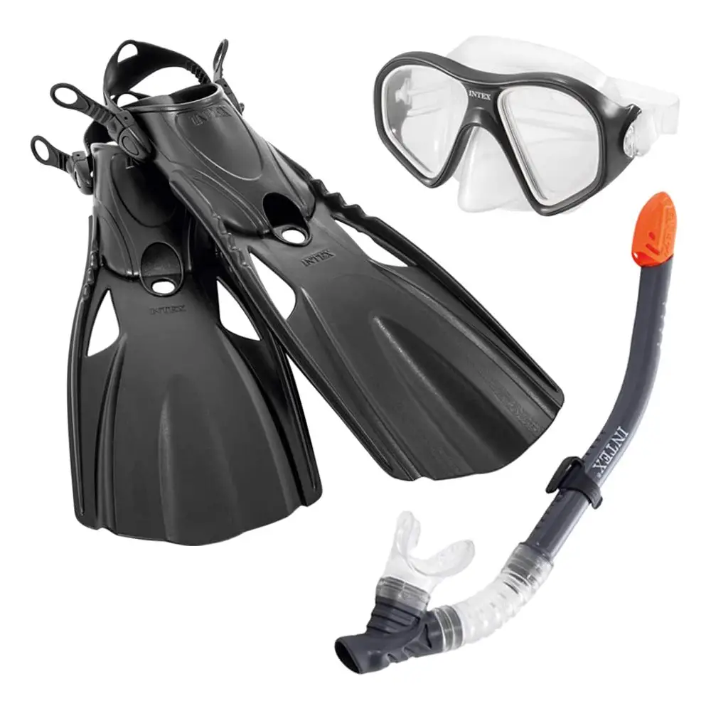 Intex Set Maschera, Boccaglio e Pinne Reef Rider - estivo mare