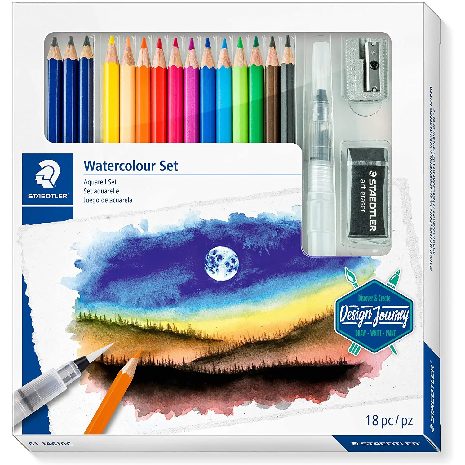 Mixed Watercolour Set – Kit Completo per Disegni Acquerellabili - Pastelli