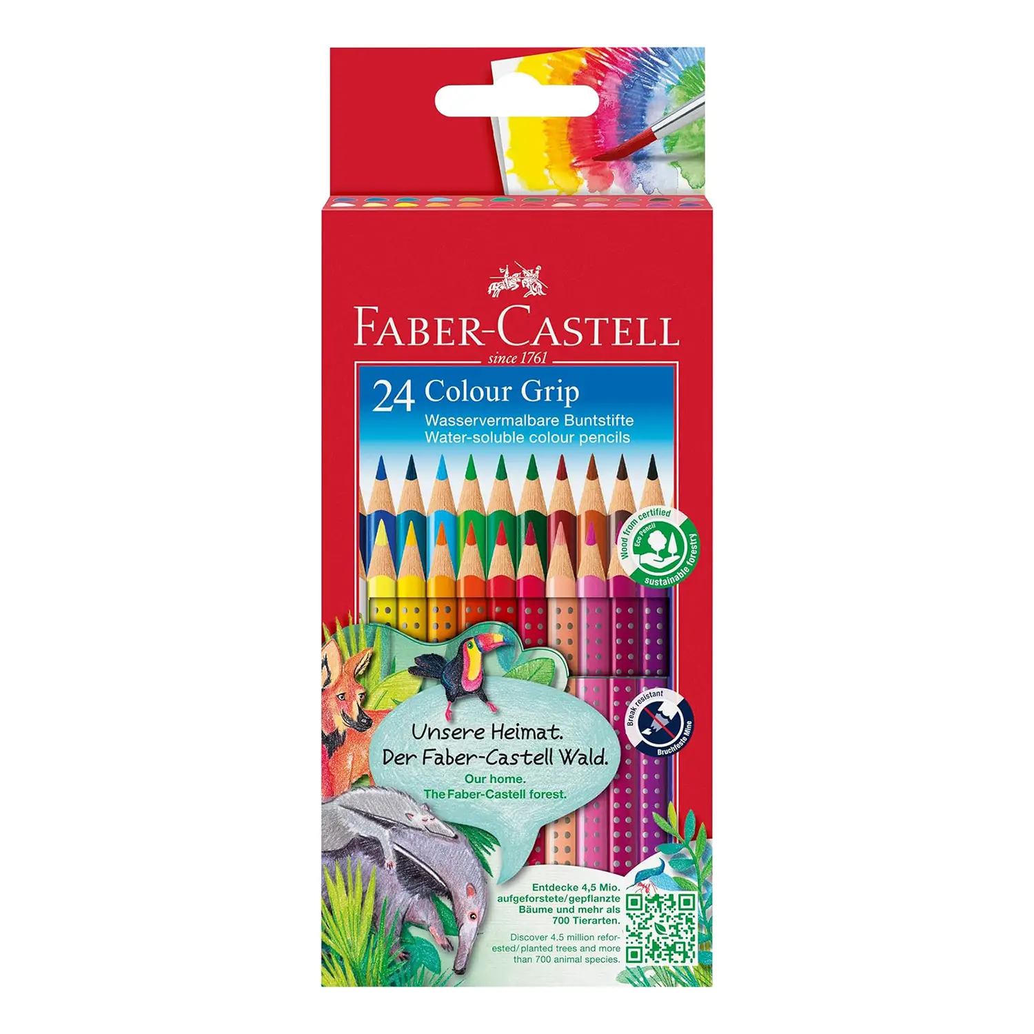 Matite Colorate Colour Grip – Set 24 Pezzi Acquerellabili Triangolari - Pastelli