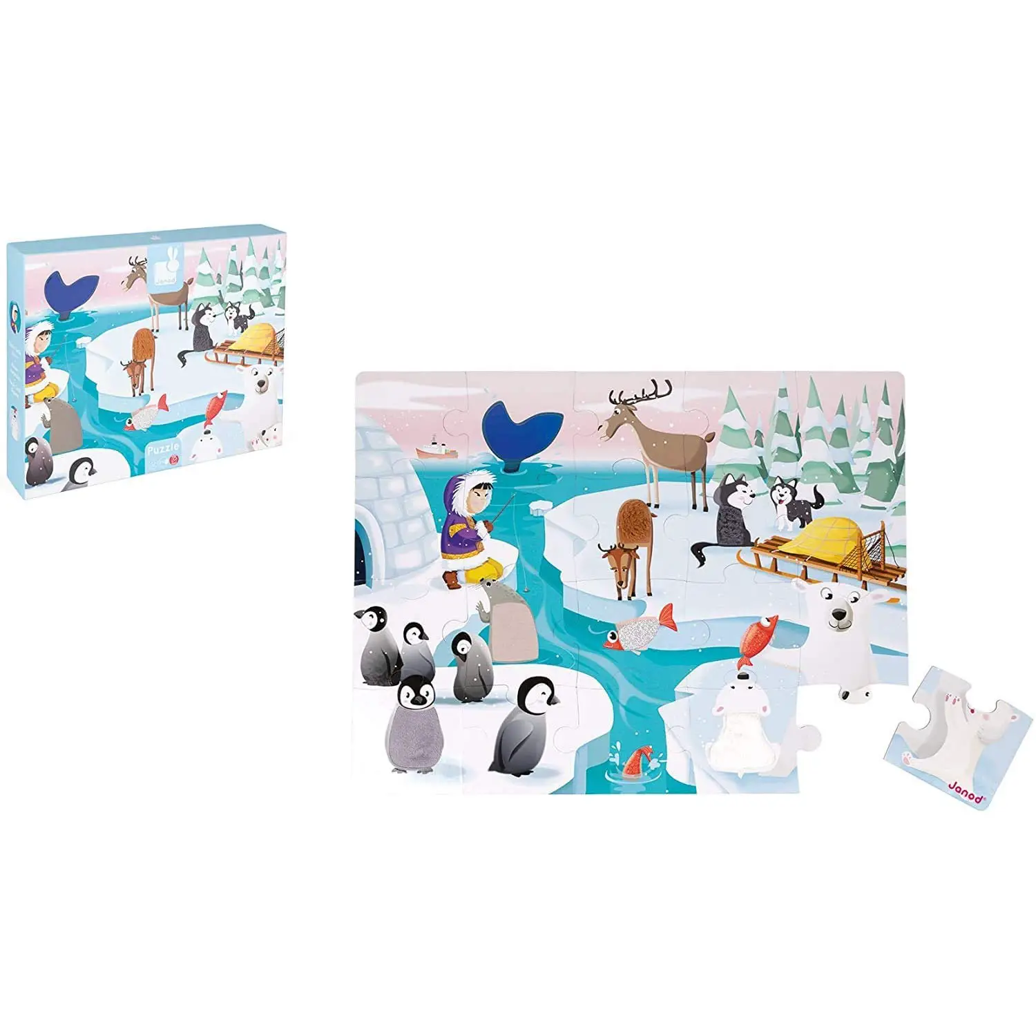 Puzzle Tattile “La Vita Sulla Banchisa” – 50x70 cm - Puzzle in cartone