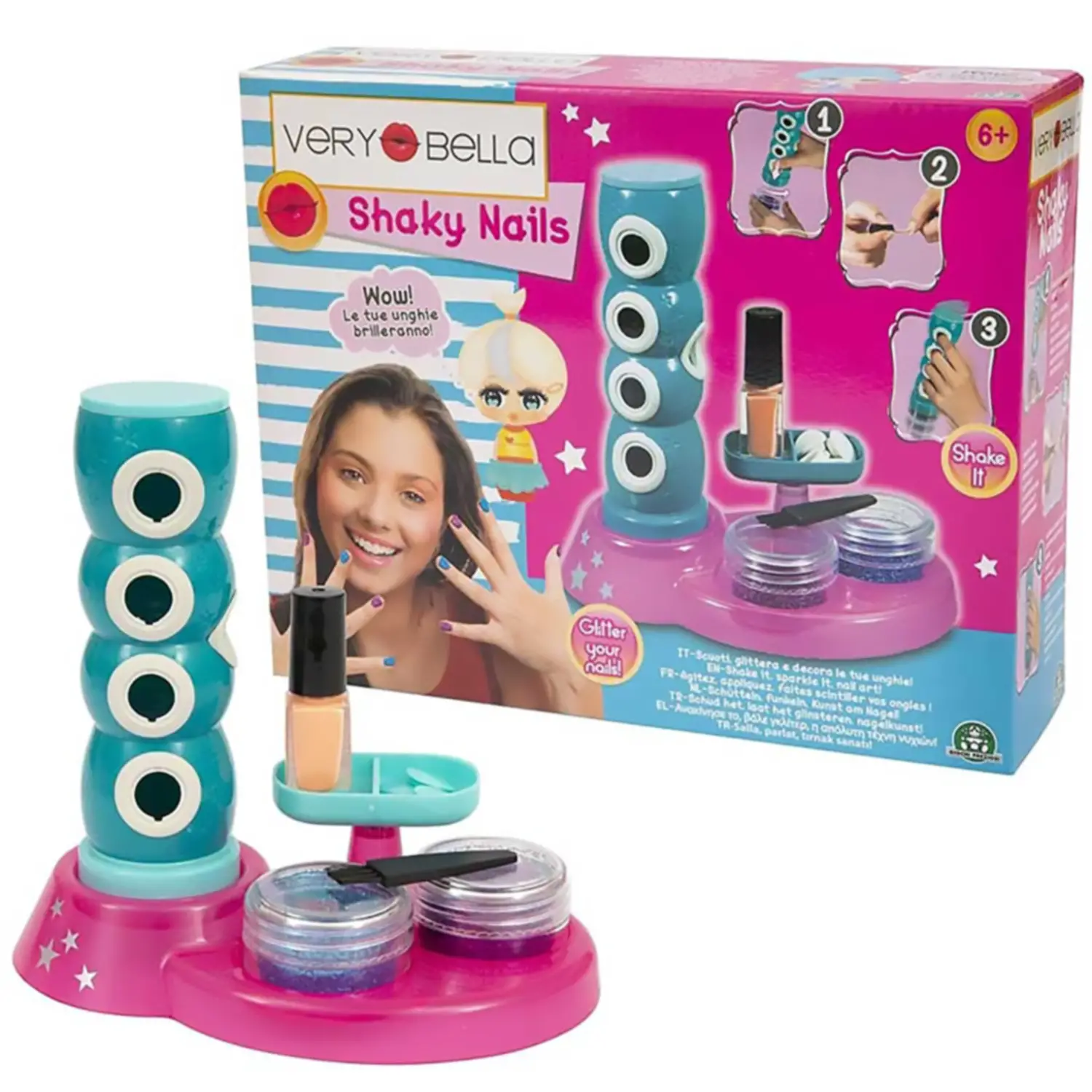 Very Bella Shaky Nails: Unghie Glitterate in Soli 10 Secondi - Ora a un Prezzo Super Scontato! - bellezza e accessori