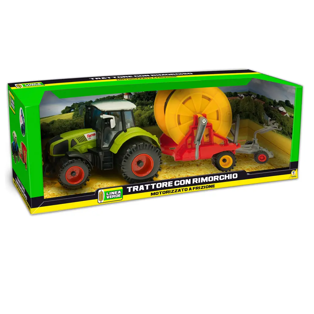 Linea Verde - Trattore a Frizione con Rimorchio2 - modellini
