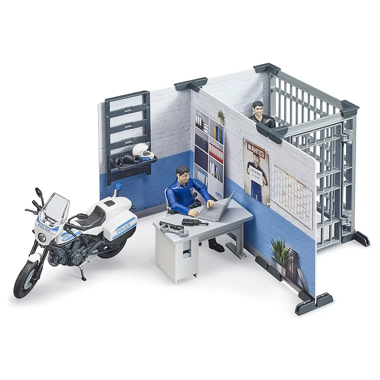 Bruder Stazione Polizia Con Motocicletta • 62732 - play set