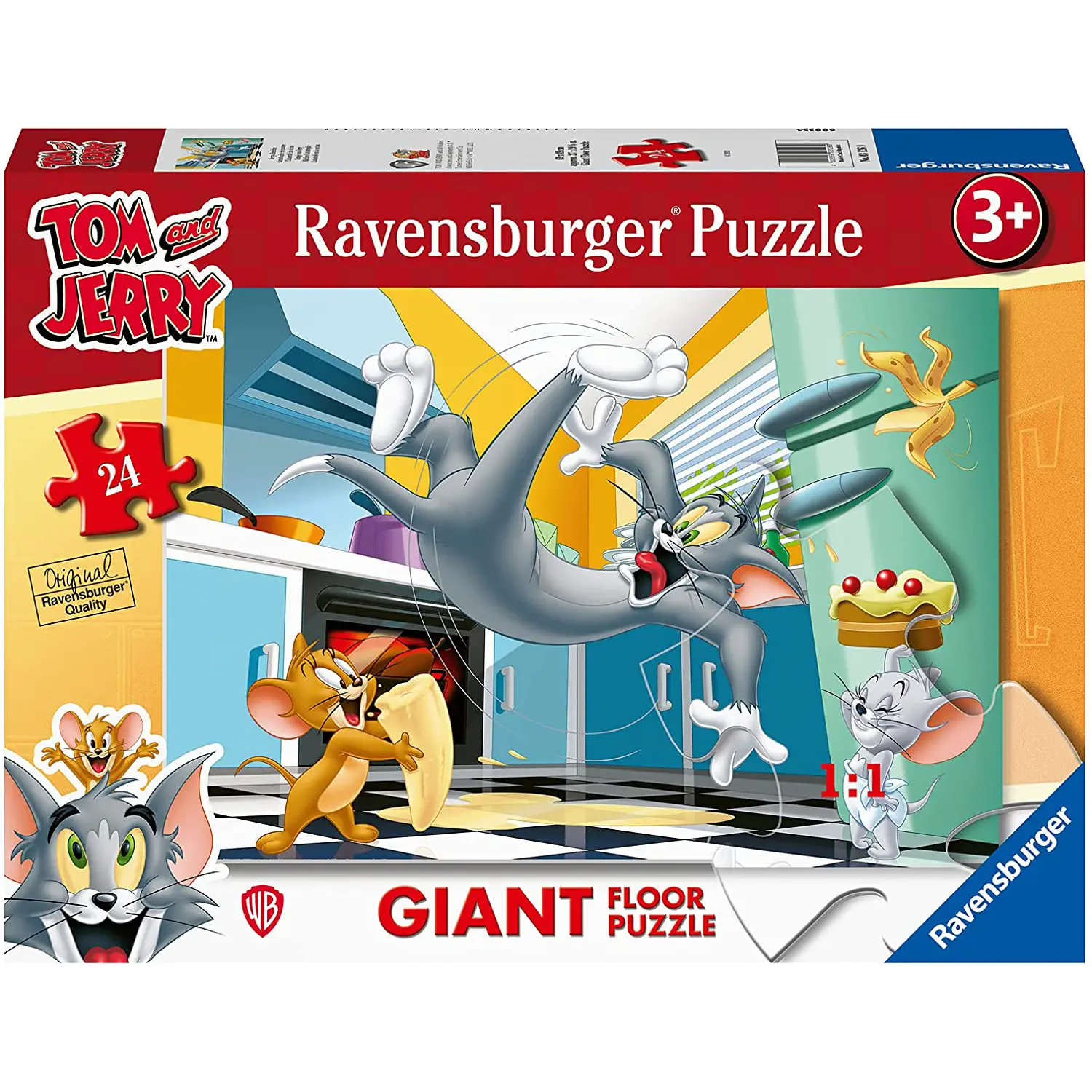 Puzzle 24 Pezzi Giant Tom & Jerry - Puzzle in cartone