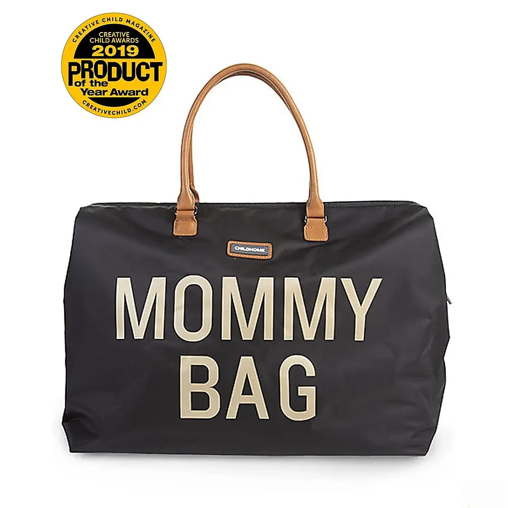 Mommy Bag Borsa Fasciatoio con Materassino Nero e Oro - borse e zaini
