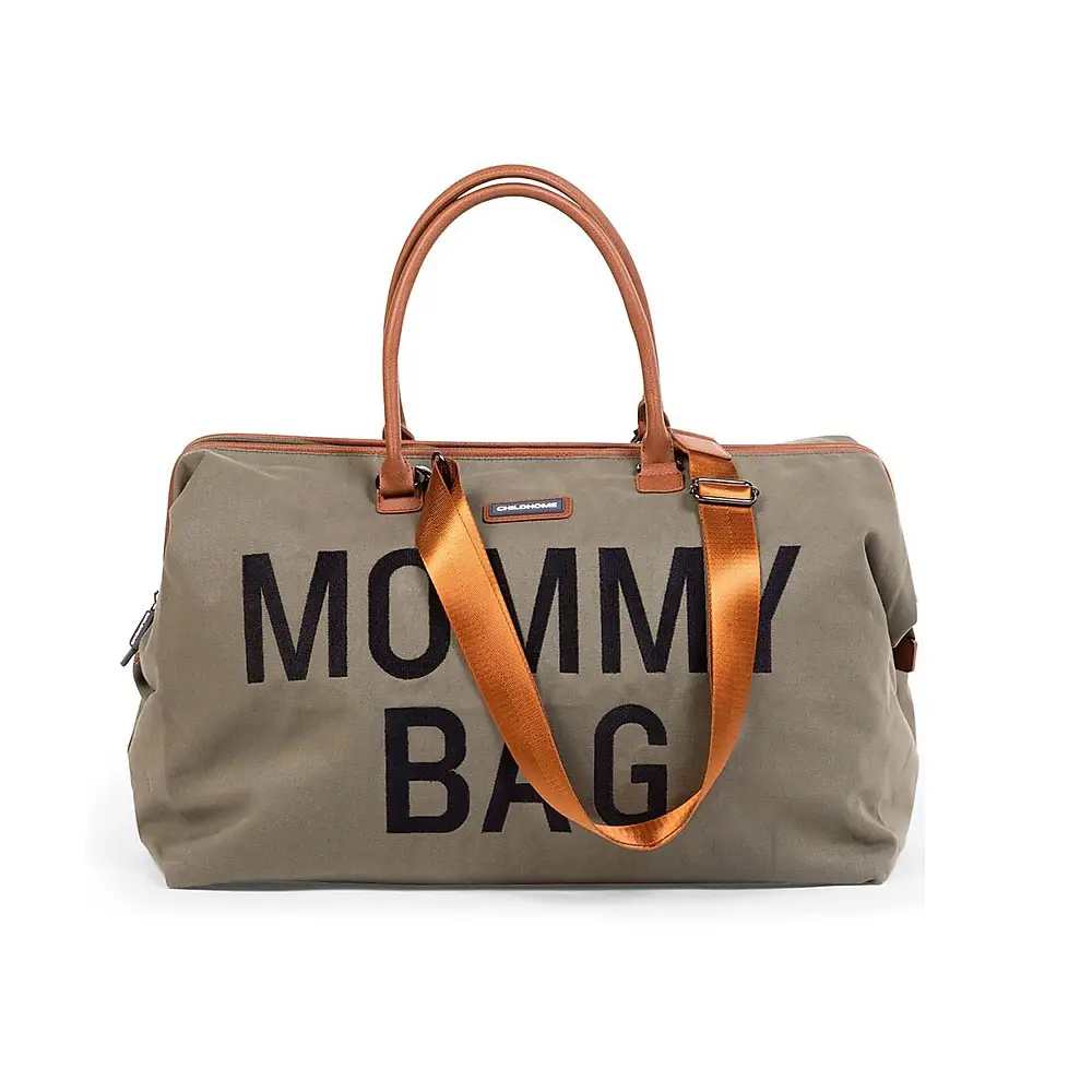 Mommy Bag in Tela Borsa Fasciatoio con Materassino Kaki - borse e zaini