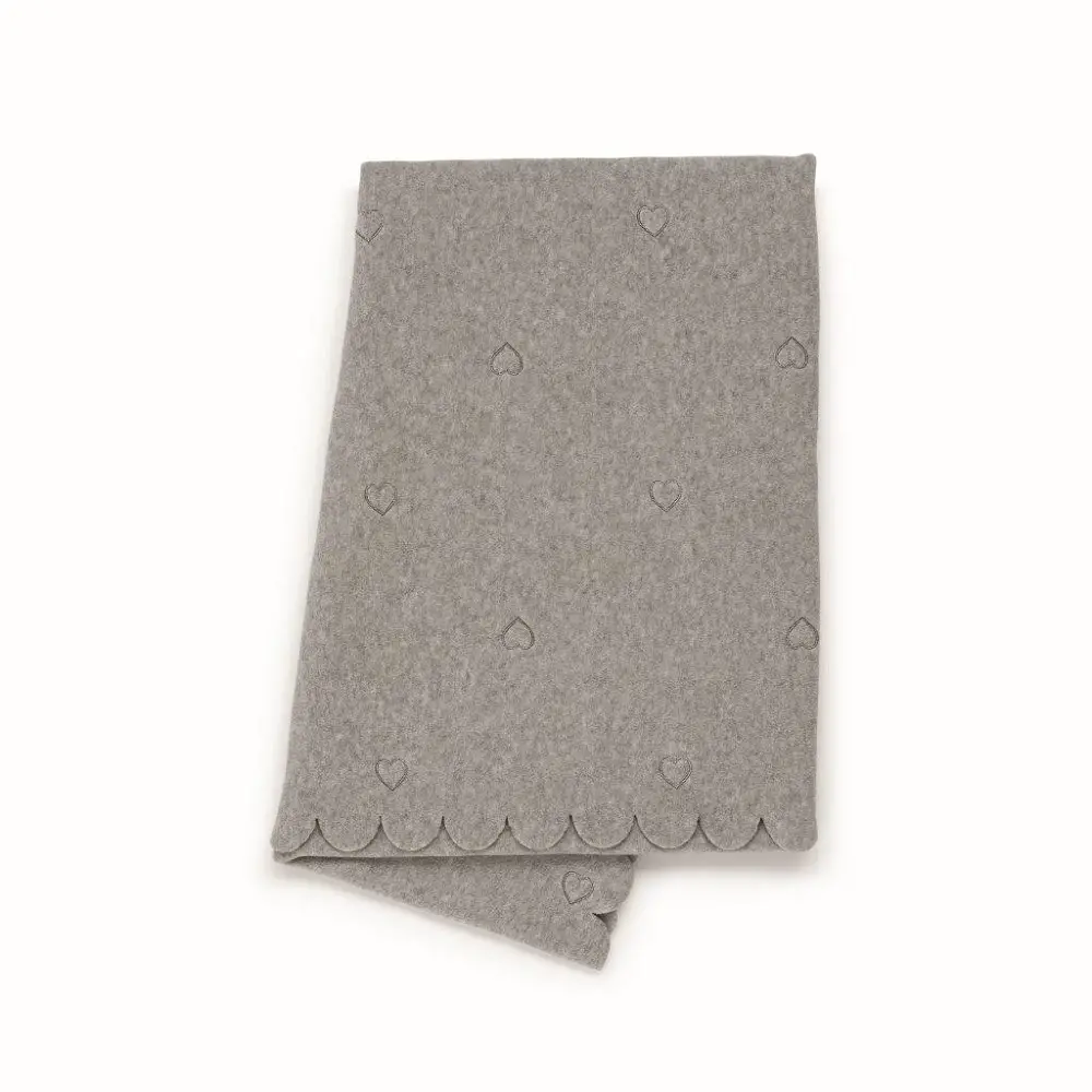 Copertina in Pile Ricamata Grigio Foppapedretti - lenzuolini
