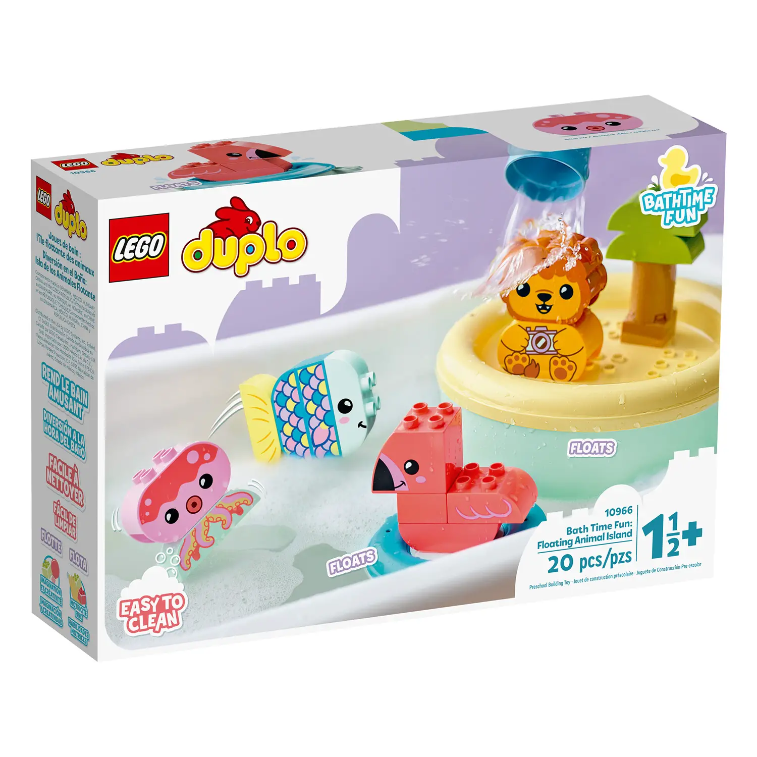Lego Duplo Ora del Bagnetto: Isola degli Animali Galleggiante - Costruzioni in plastica