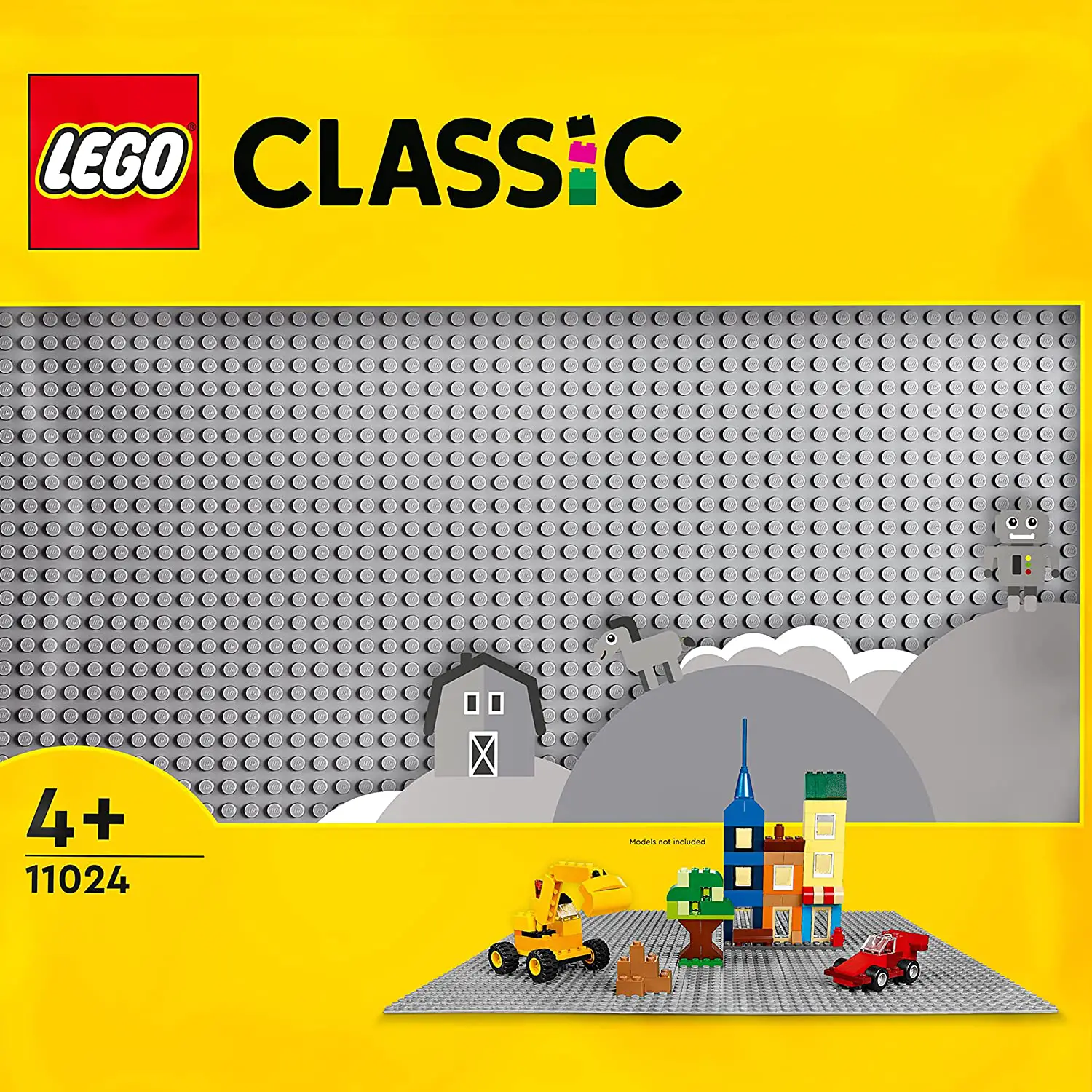 LEGO Classic Base Grigia - Piattaforma da Costruzione per Bambini - lego
