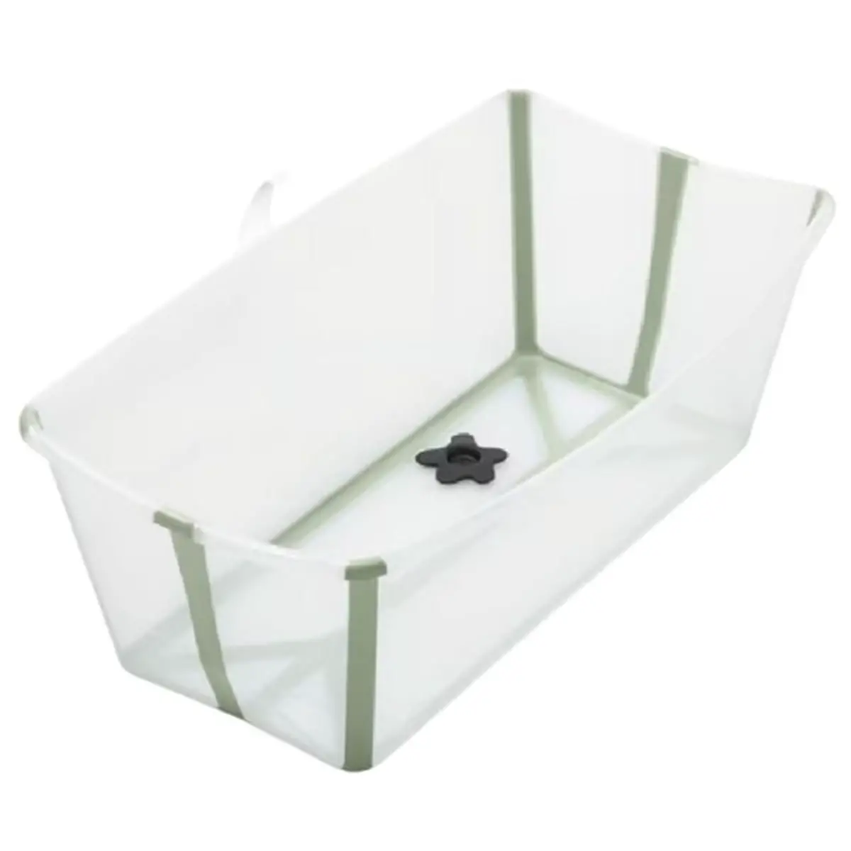 Stokke Flexi Bath Vaschetta Verde Trasparente con Tappo Termosensibile - vasche