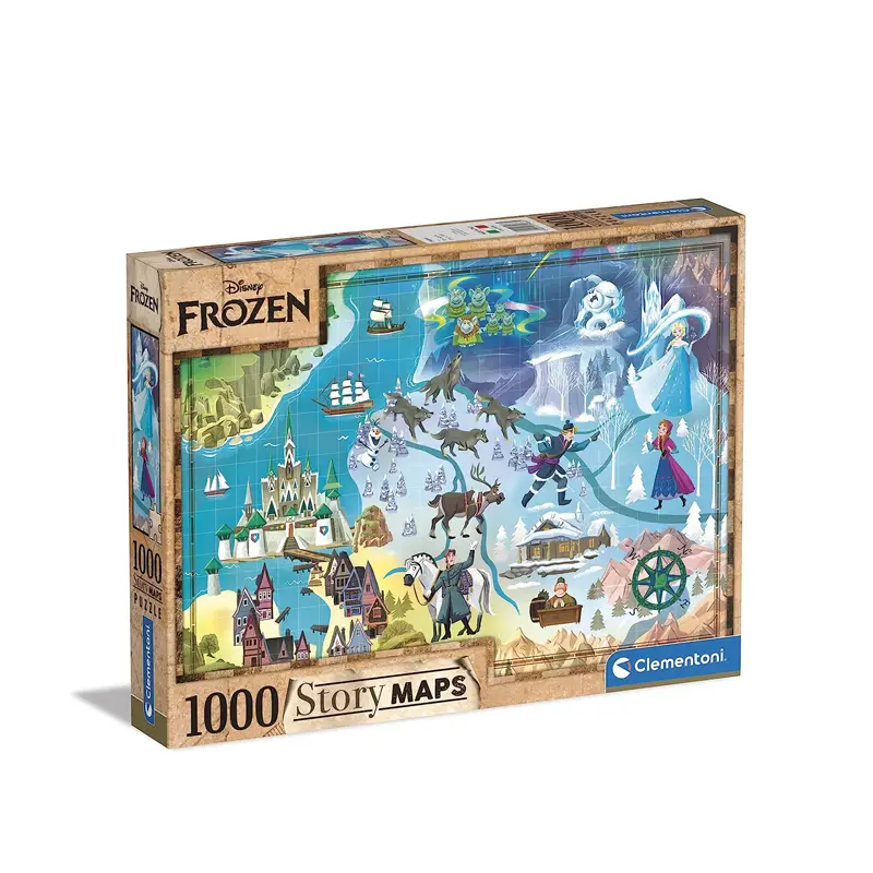Puzzle 1000 Pezzi Disney Maps Frozen - puzzle adulti
