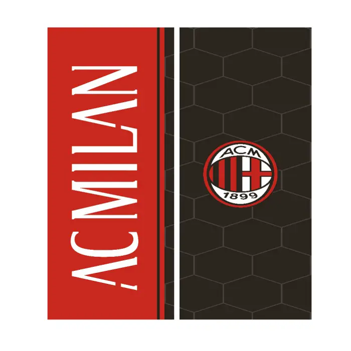 Telo Mare Milan 70x140 cm – Ufficiale AC Milan in Spugna di Cotone - accessori stagionali