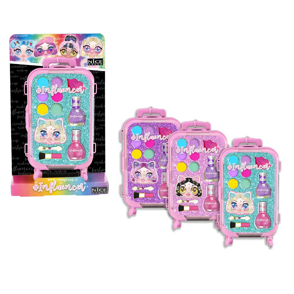 Influencer Big Trolley Make Up & Nails - Set Completo Trucco e Unghie - bellezza e accessori