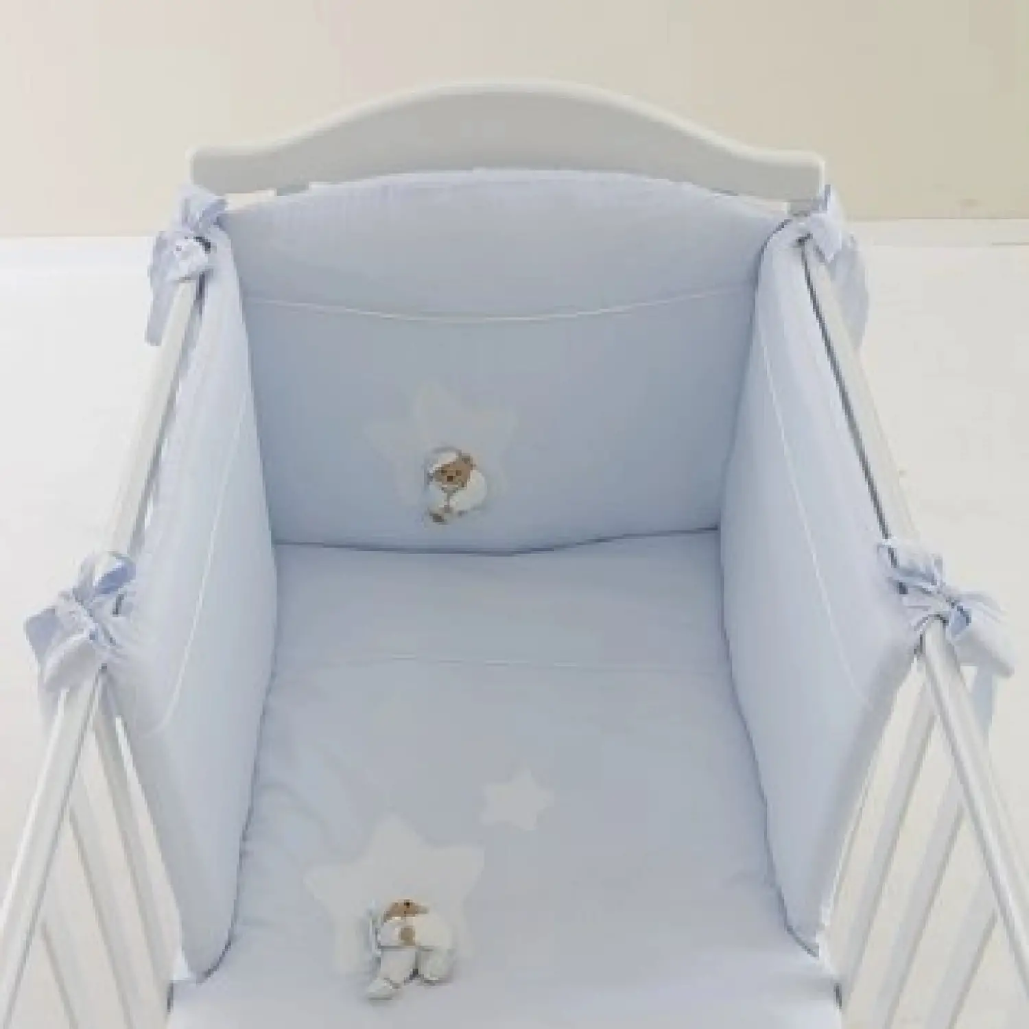 PUCCIO SET PIUMONE LETTO 4PZ AZZURRO - lenzuolini