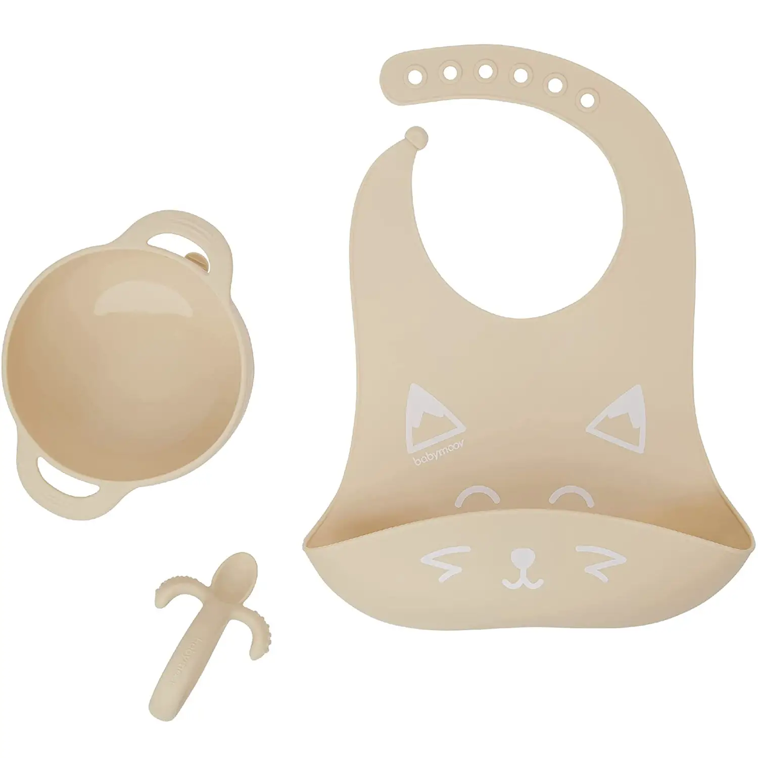 Set Pappa 6-12 Mesi 3 Pezzi First'Isy Volpe Beige - varie