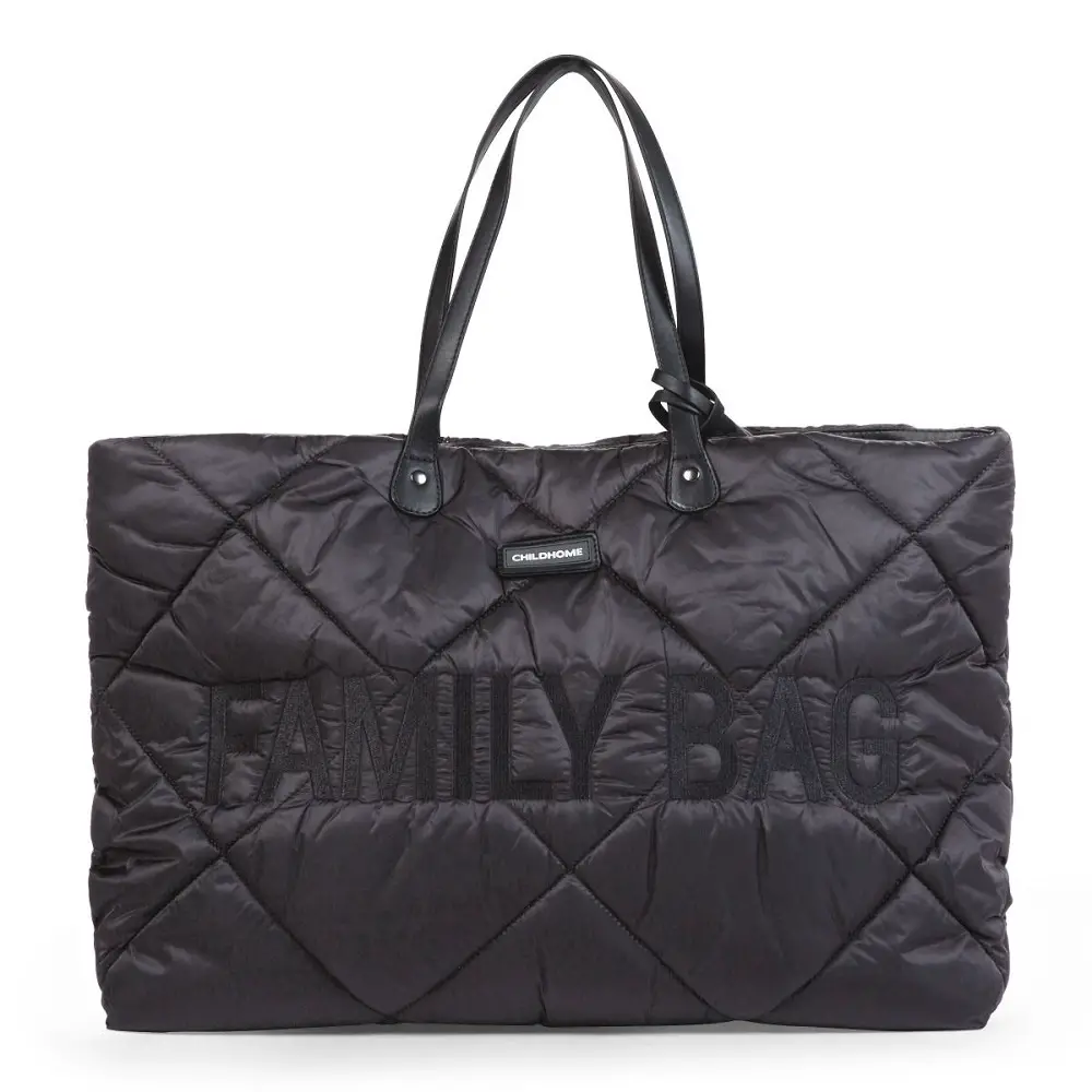 Borsa Weekend Family Bag Nera Trapuntata – Childhome - borse e zaini