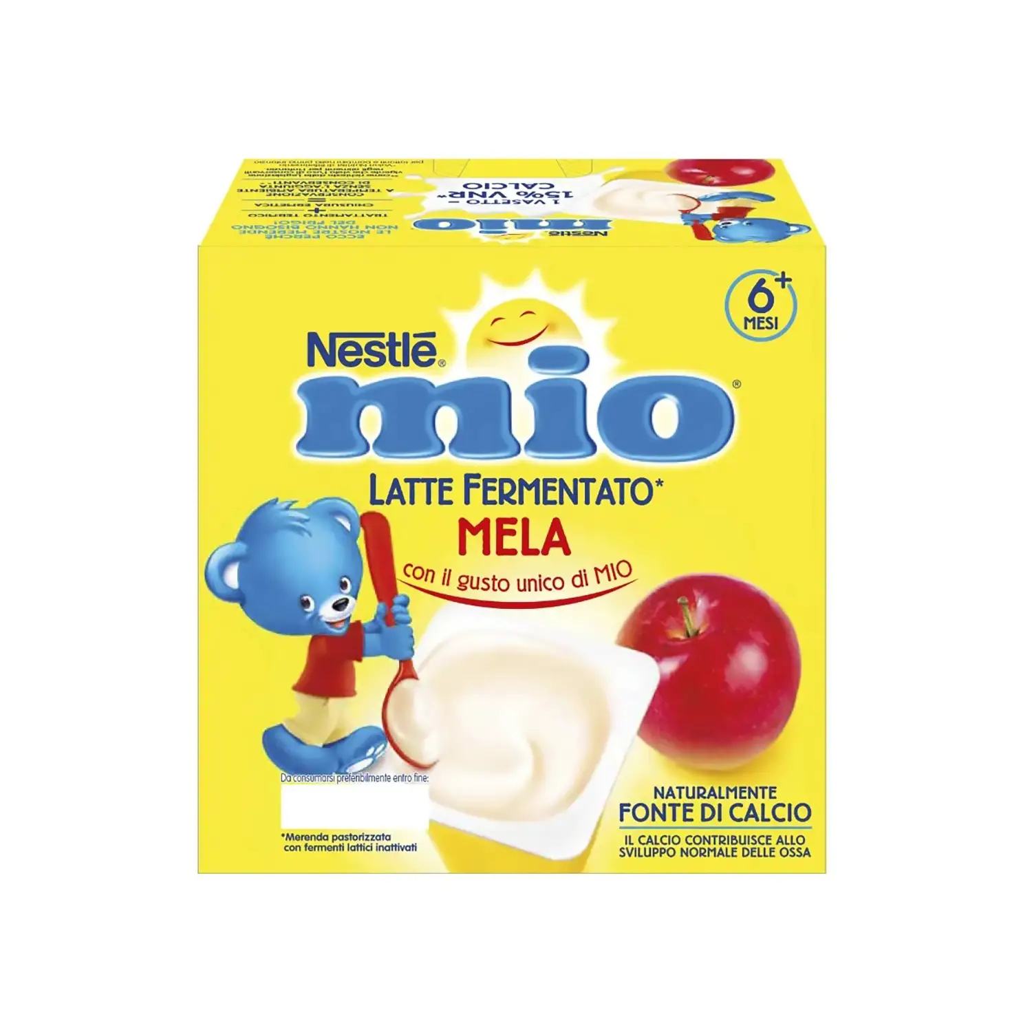 Nestlé Mio Merenda Latte Fermentato e Mela 4x100g – Merenda Cremosa dai 6 Mesi - merende