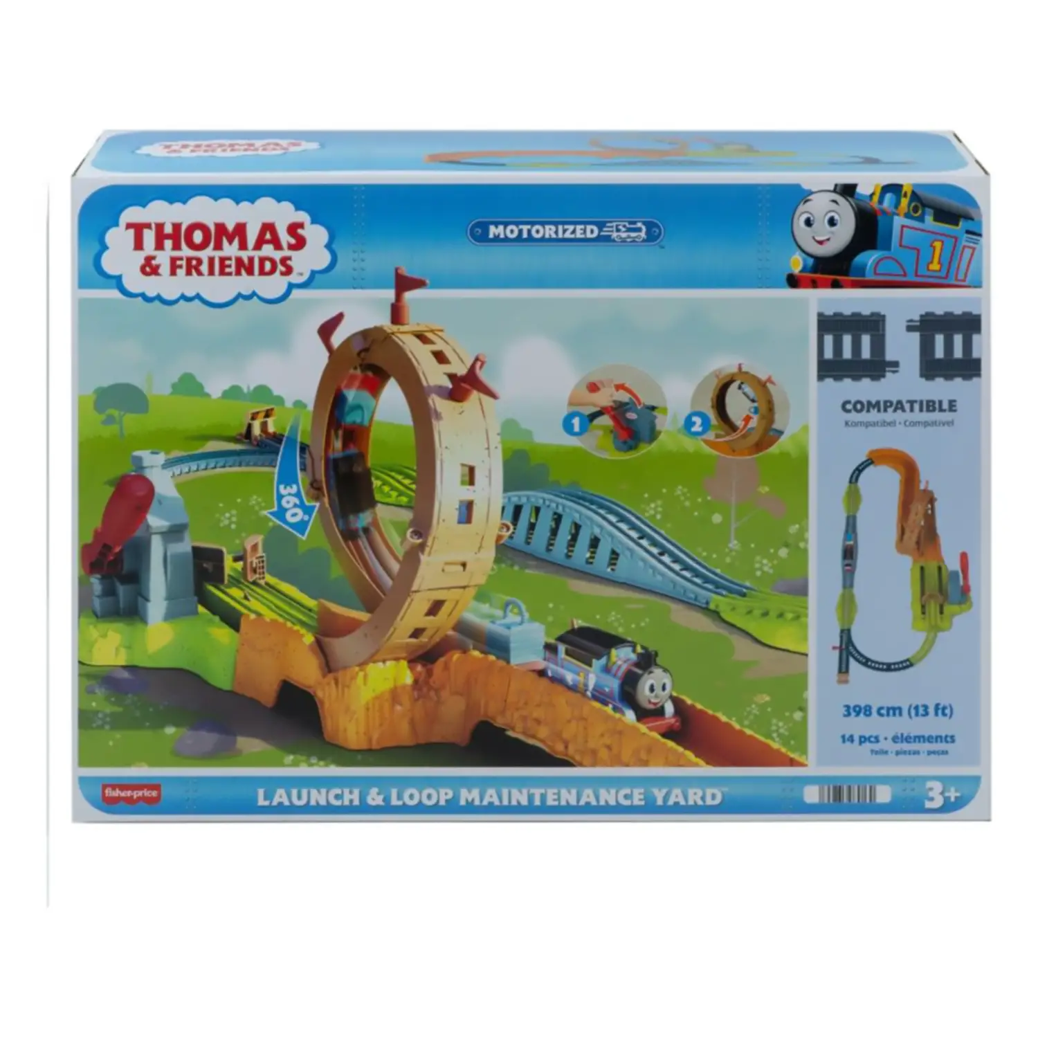 Fisher Price Thomas Playset Pista Lancia e Sfreccia Trenino Motorizzato - Veicoli, garage e piste