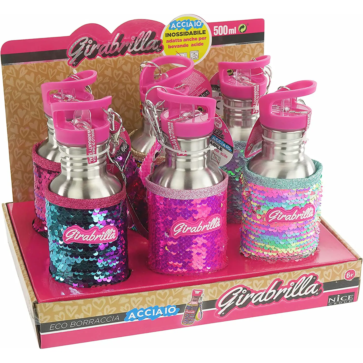 Girabrilla Eco Bottle Borraccia in Acciaio 300ml - borracce