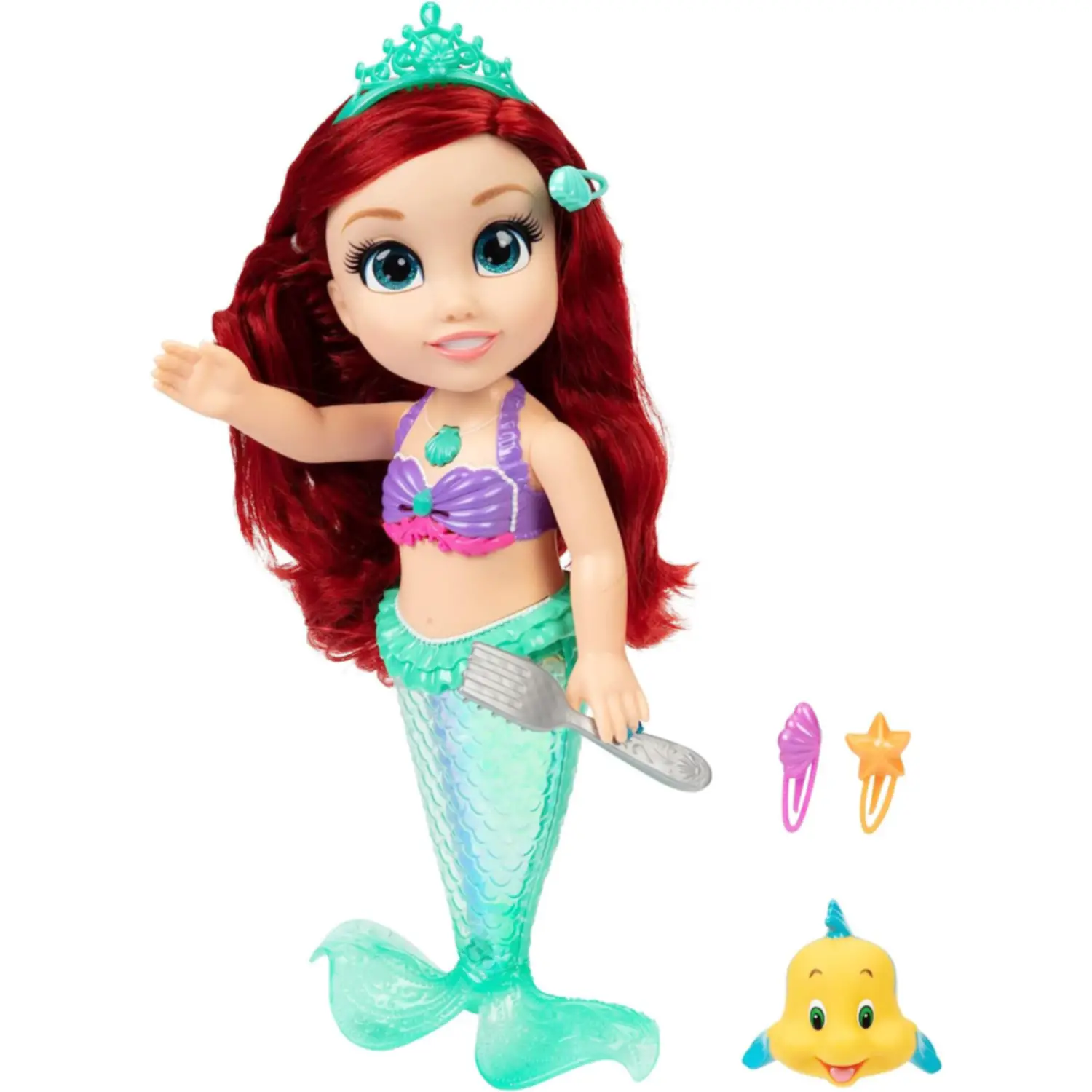 Disney Princess Ariel Cantante, Canta in italiano! Con abito, scarpette, accessori. - collezionabili bambina