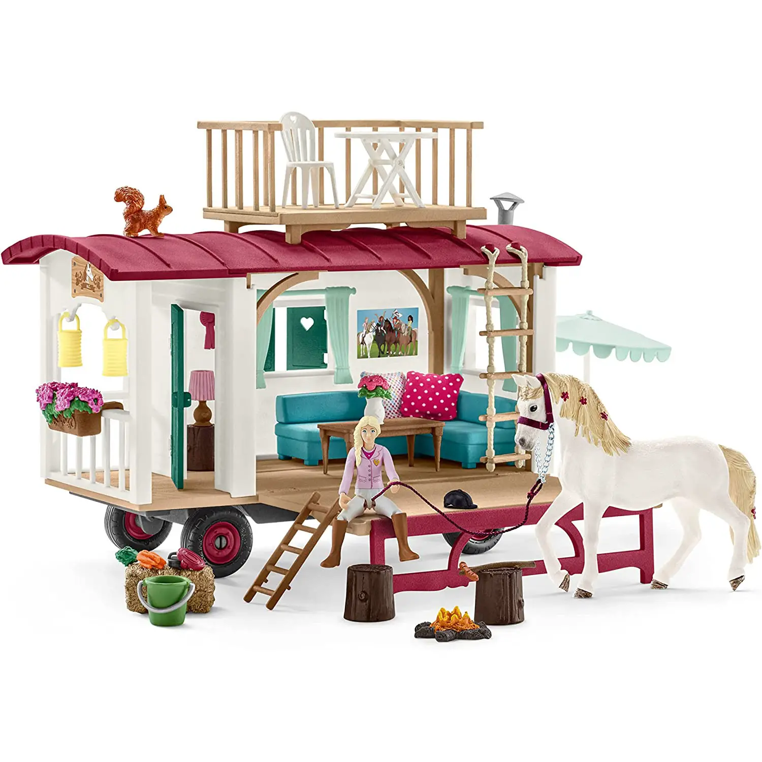 Schleich Roulotte per Incontri Segreti con Cavallo e Accessori - Animali