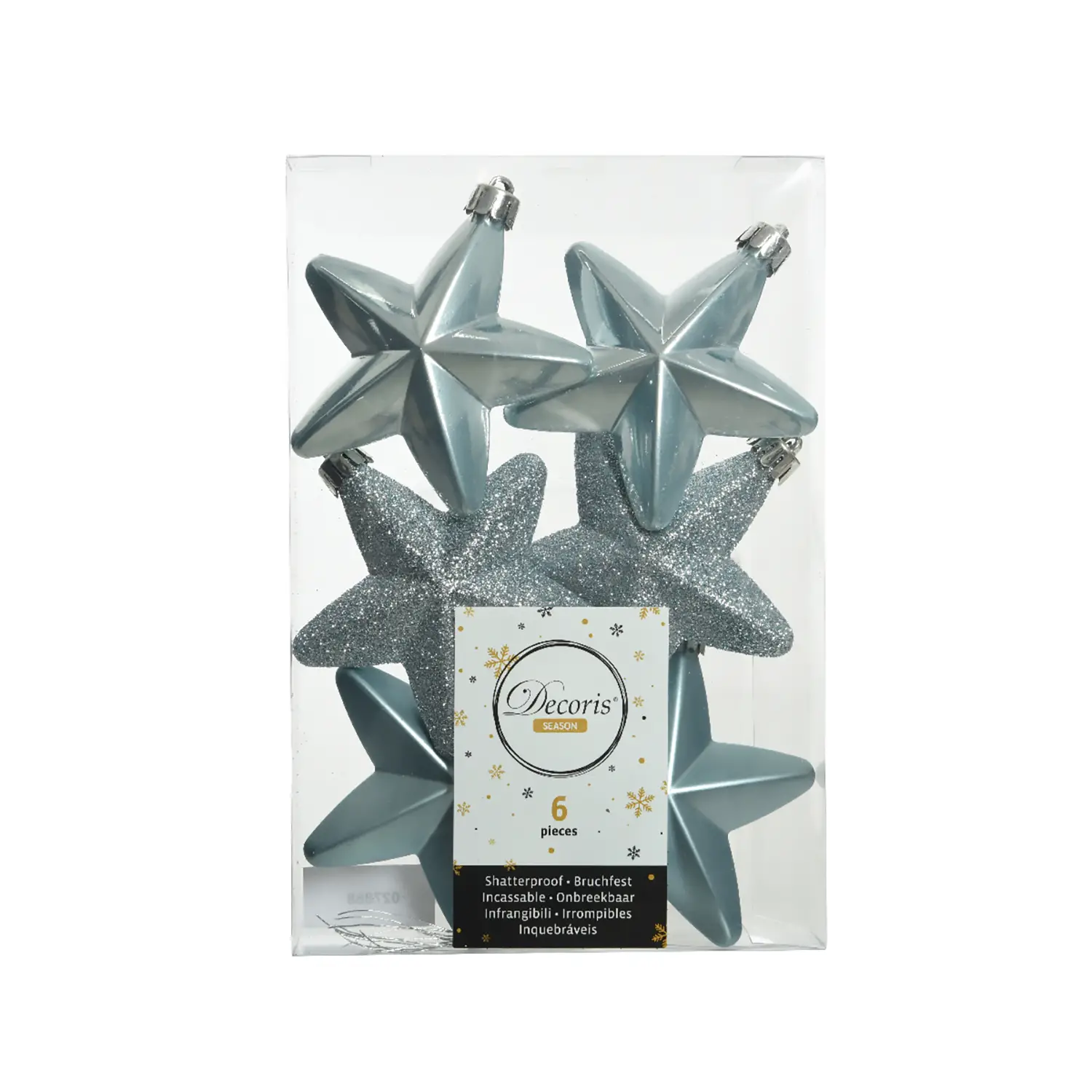 Set Apprendibili di Natale - Box 6 Stelle Misty Blue - addobbi albero