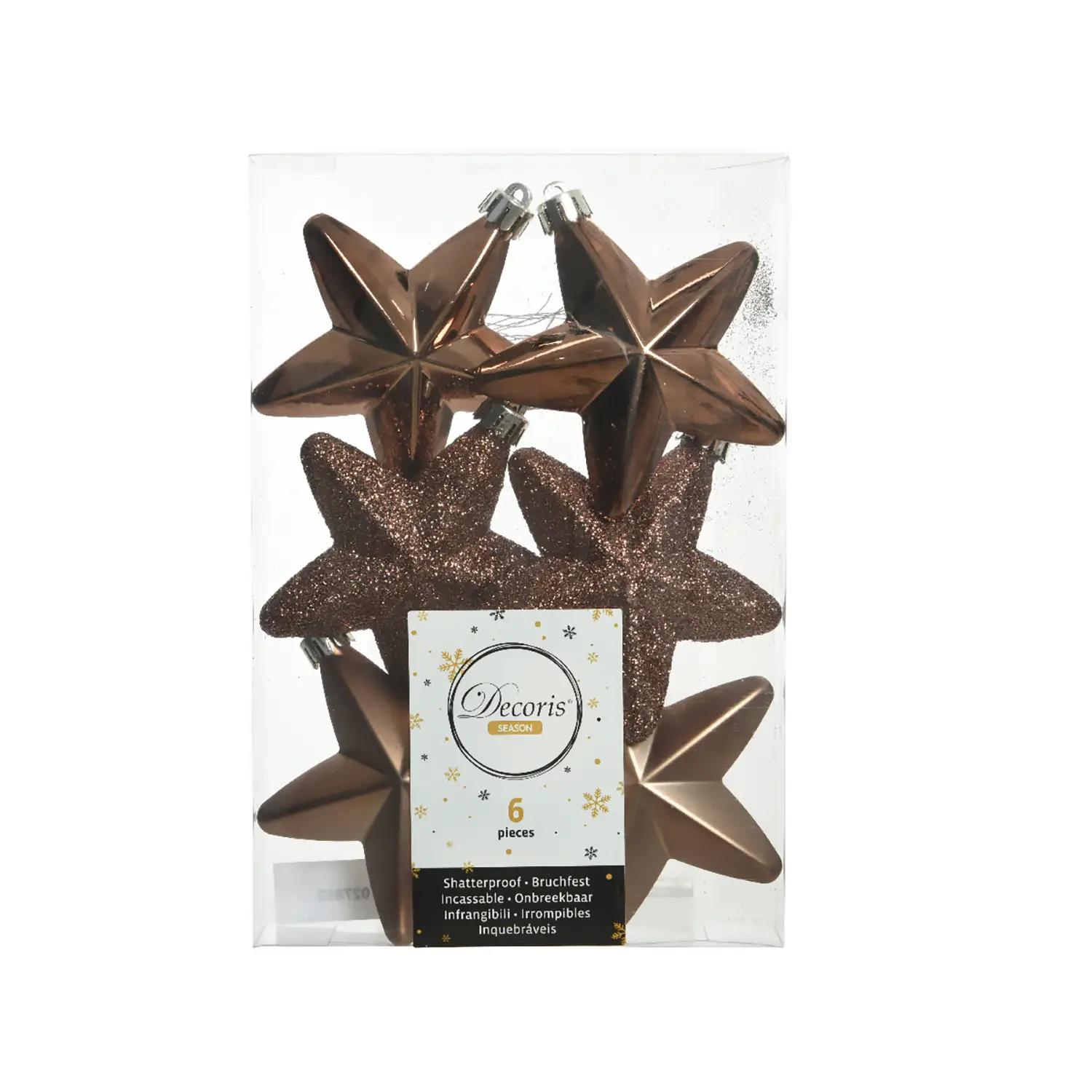 Set Apprendibili di Natale - Box 6 Stelle Walnut - addobbi albero
