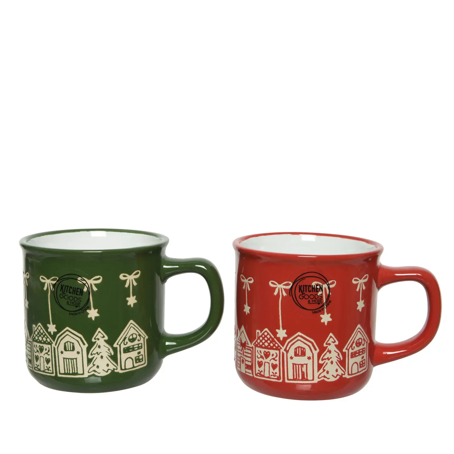 Kitchen Goods Tazza Natale Rosso/Verde 310 ml Assortita - addobbi casa