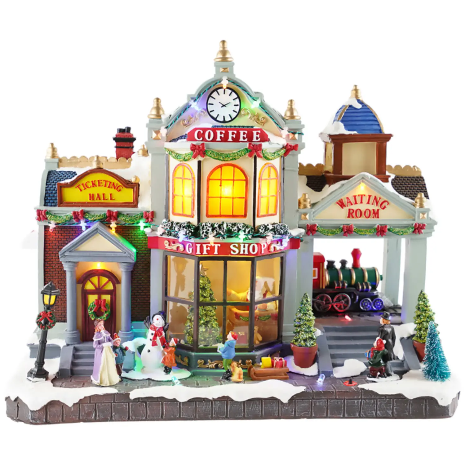 Scenario Gift Shop Station Animata Adattatore Incluso Led Multicolor - scene e villaggi