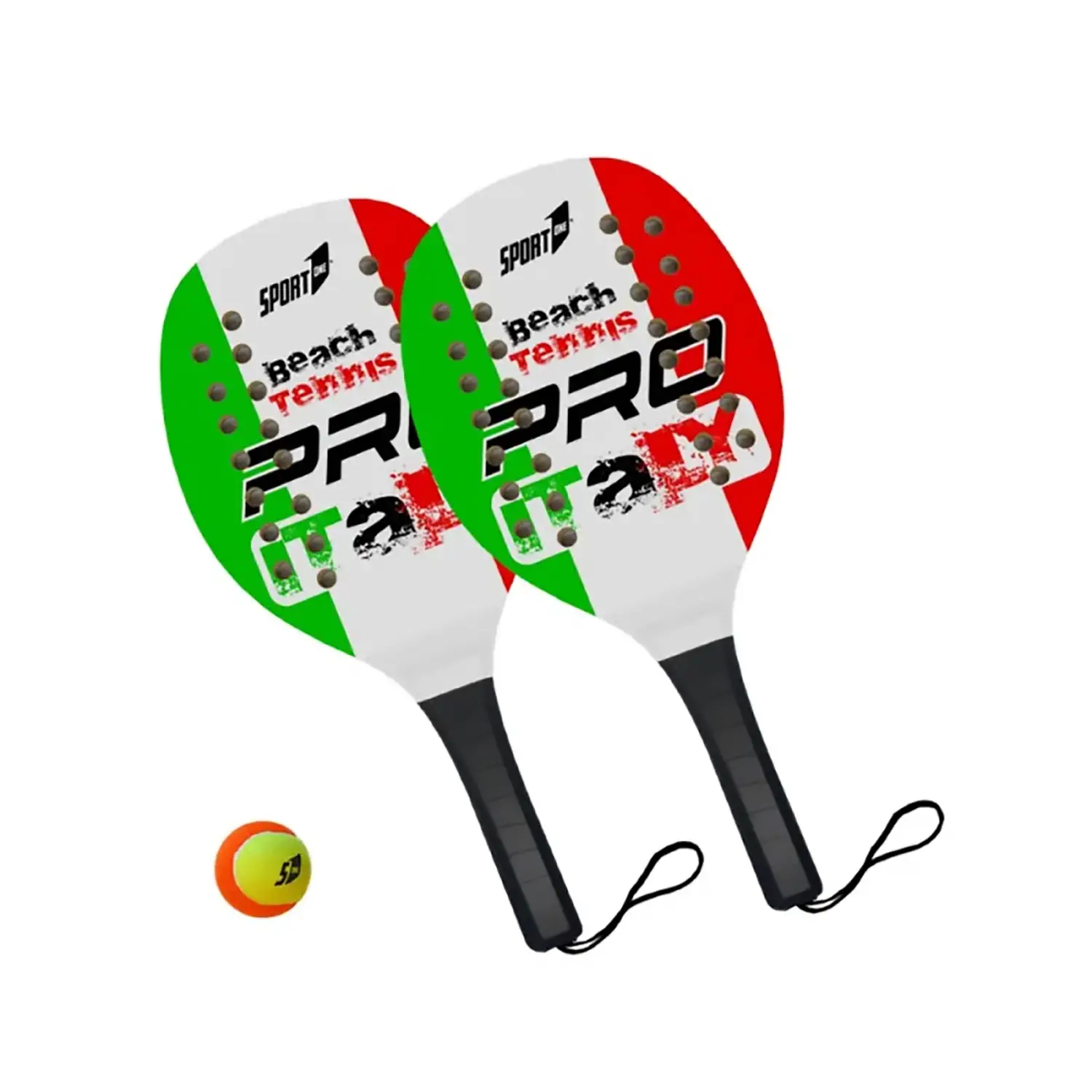 Coppia Racchette Beach Tennis Pro Italia con Pallina - Attrezzature sportive