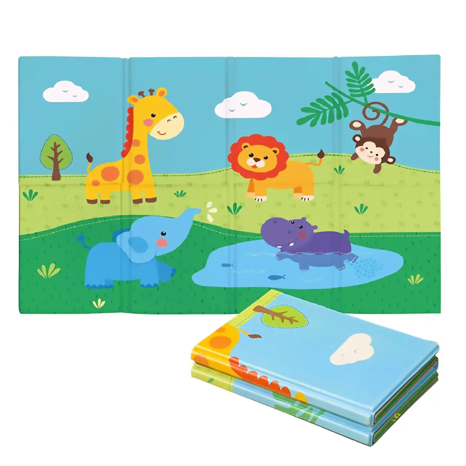 Tappetone Pieghevole Giungla - Cm 90x120 - Tappeti per il gioco