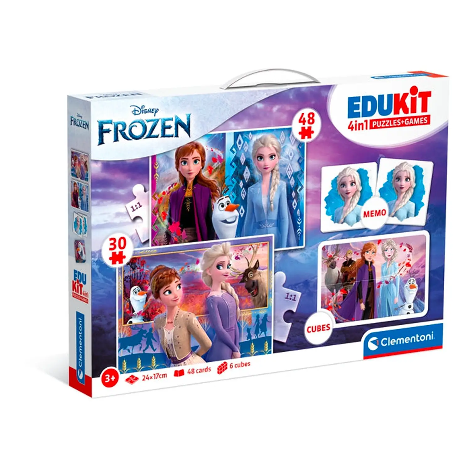 Edukit 4in1 Frozen - Puzzle in cartone