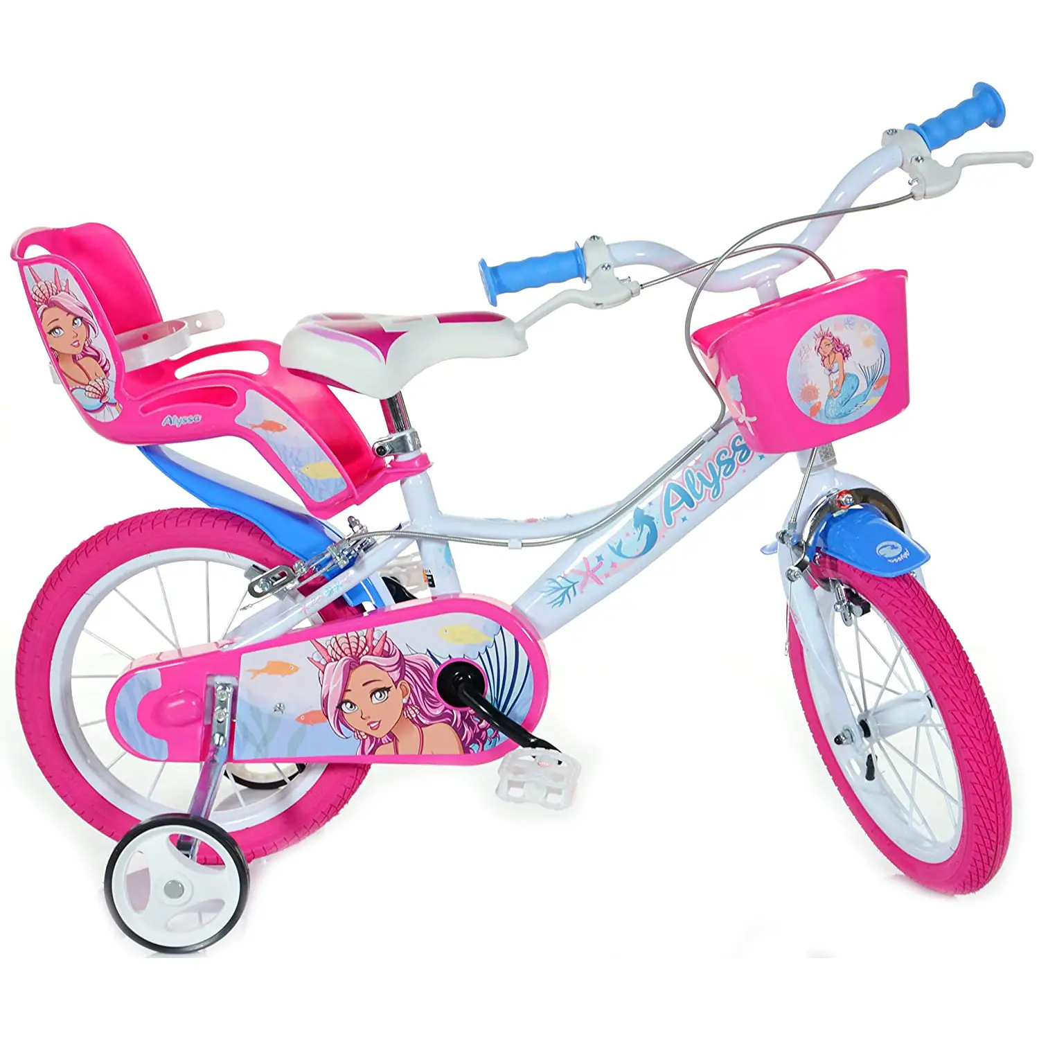 Bici per Bambini 3-6 Anni – Bicicletta 14 Pollici Sirenetta Alyssa - biciclette bambini