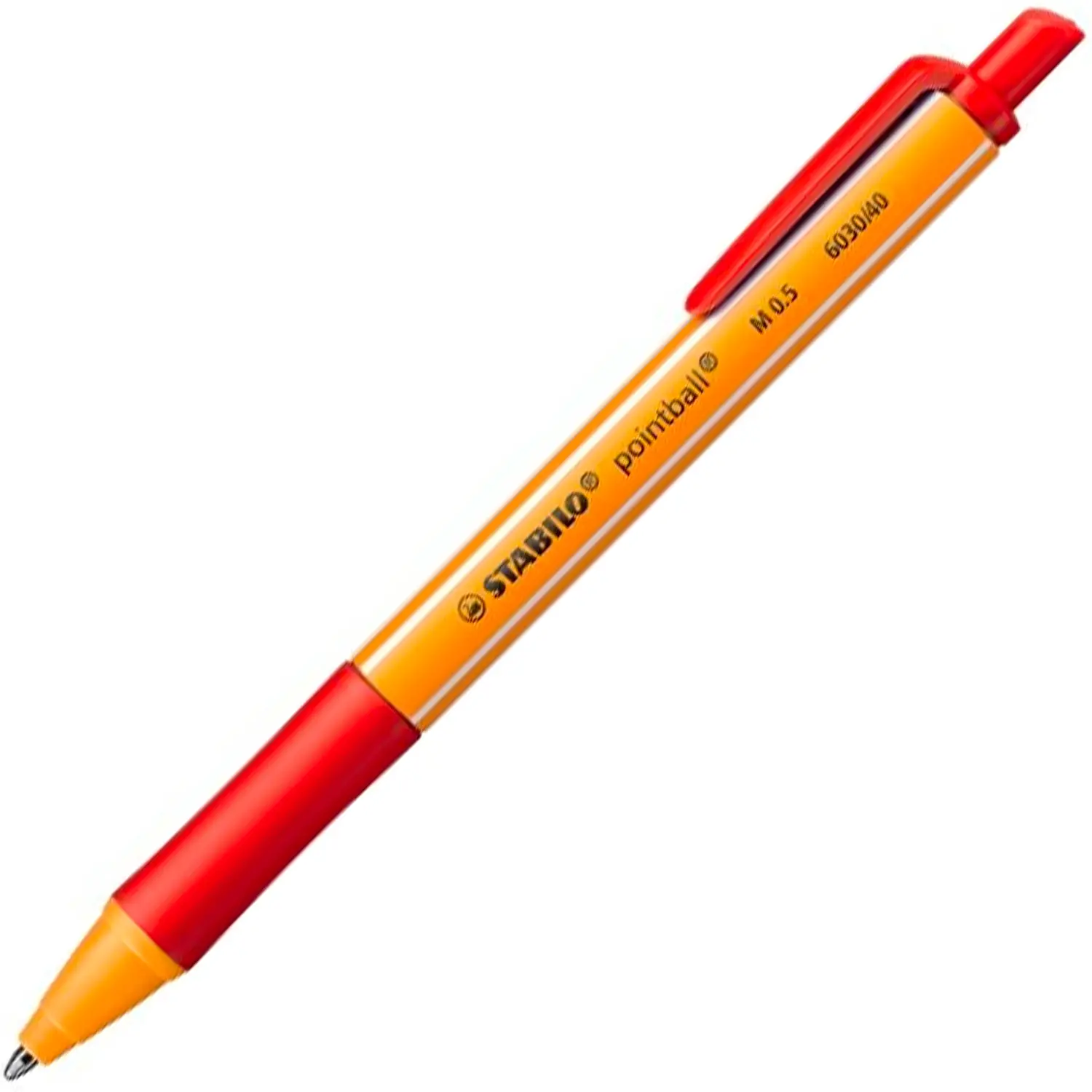 Penna a Scatto Stabilo Pointball Rosso - penne pennarelli ufficio