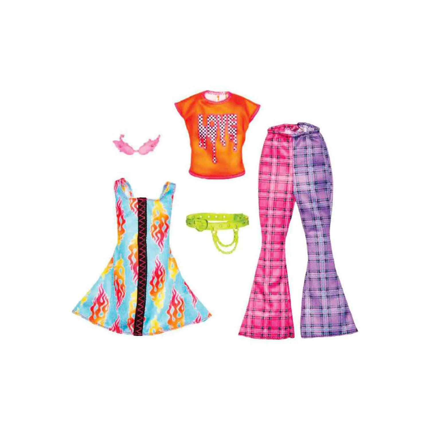 Barbie Fashions Doll Completo Fiamme e Quadri Hjt34 - collezionabili bambina