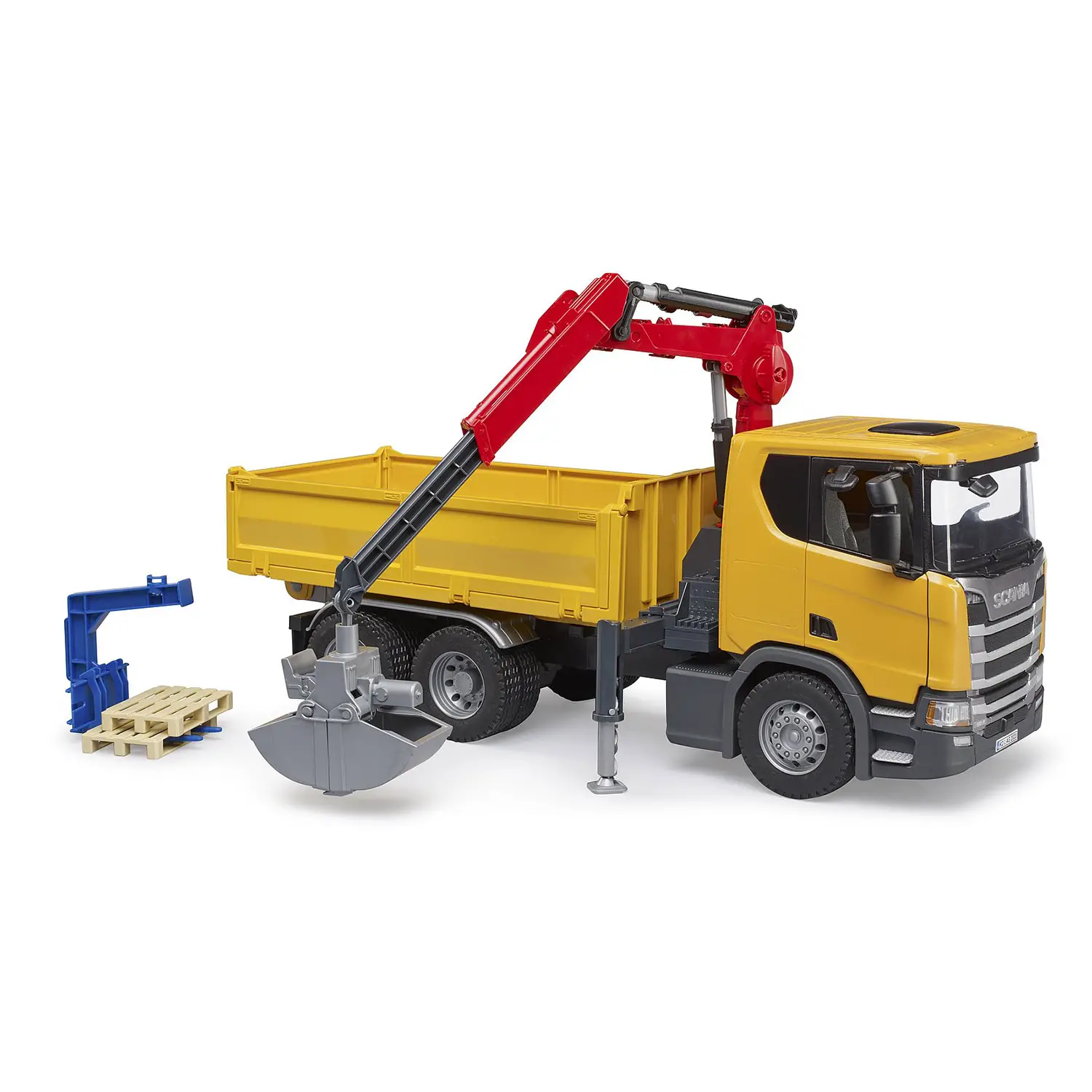 Camion da Cantiere Scania Super 560R con Gru e 2 Pallet - modellini