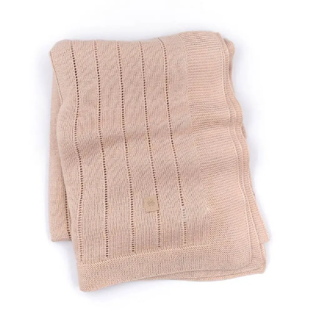 Bamboom Copertina Righe Estiva Lavorata a Maglia Neonato 75x100cm. Rosa - lenzuolini