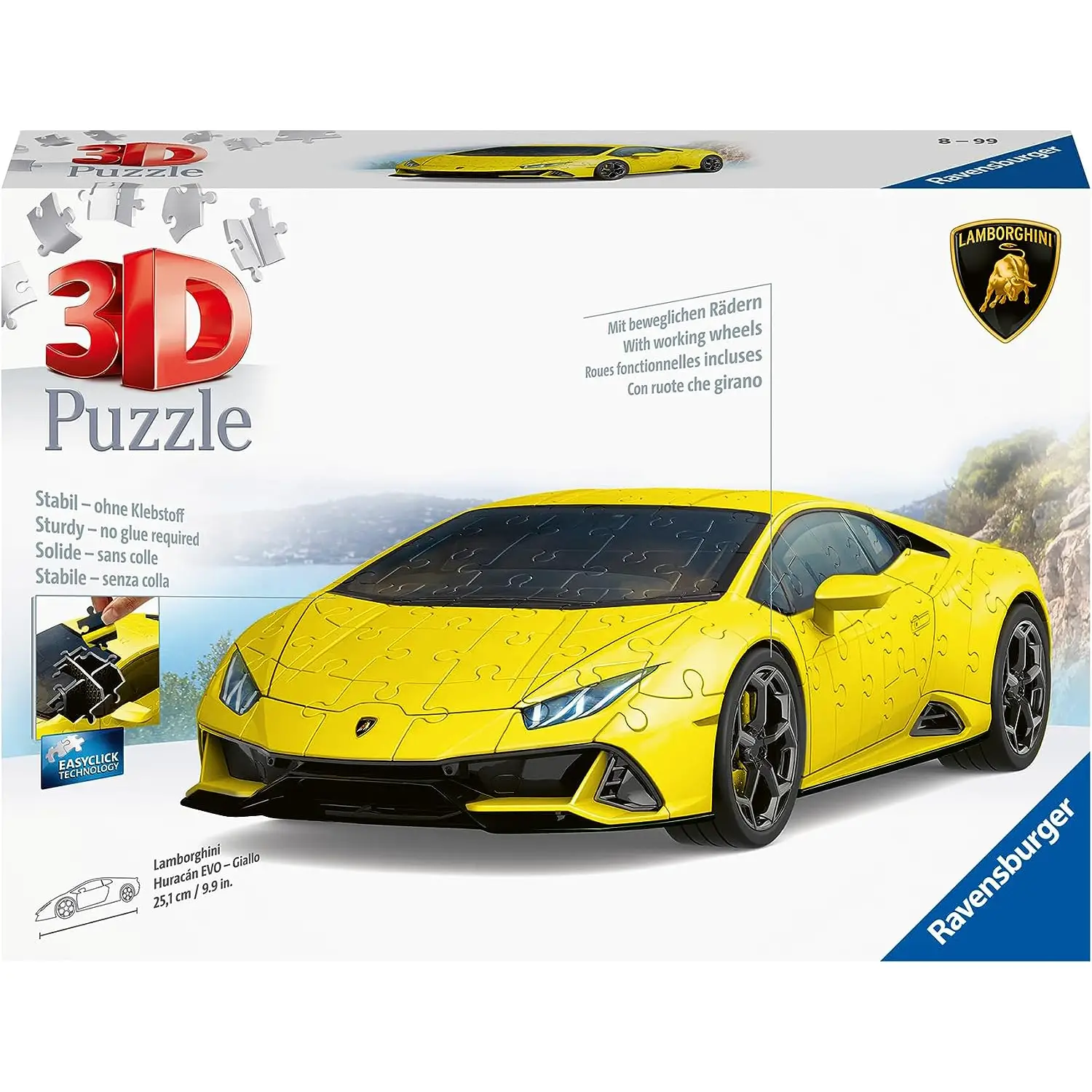Puzzle 3D Lamborghini Huracán Evo Gialla - puzzle 3d