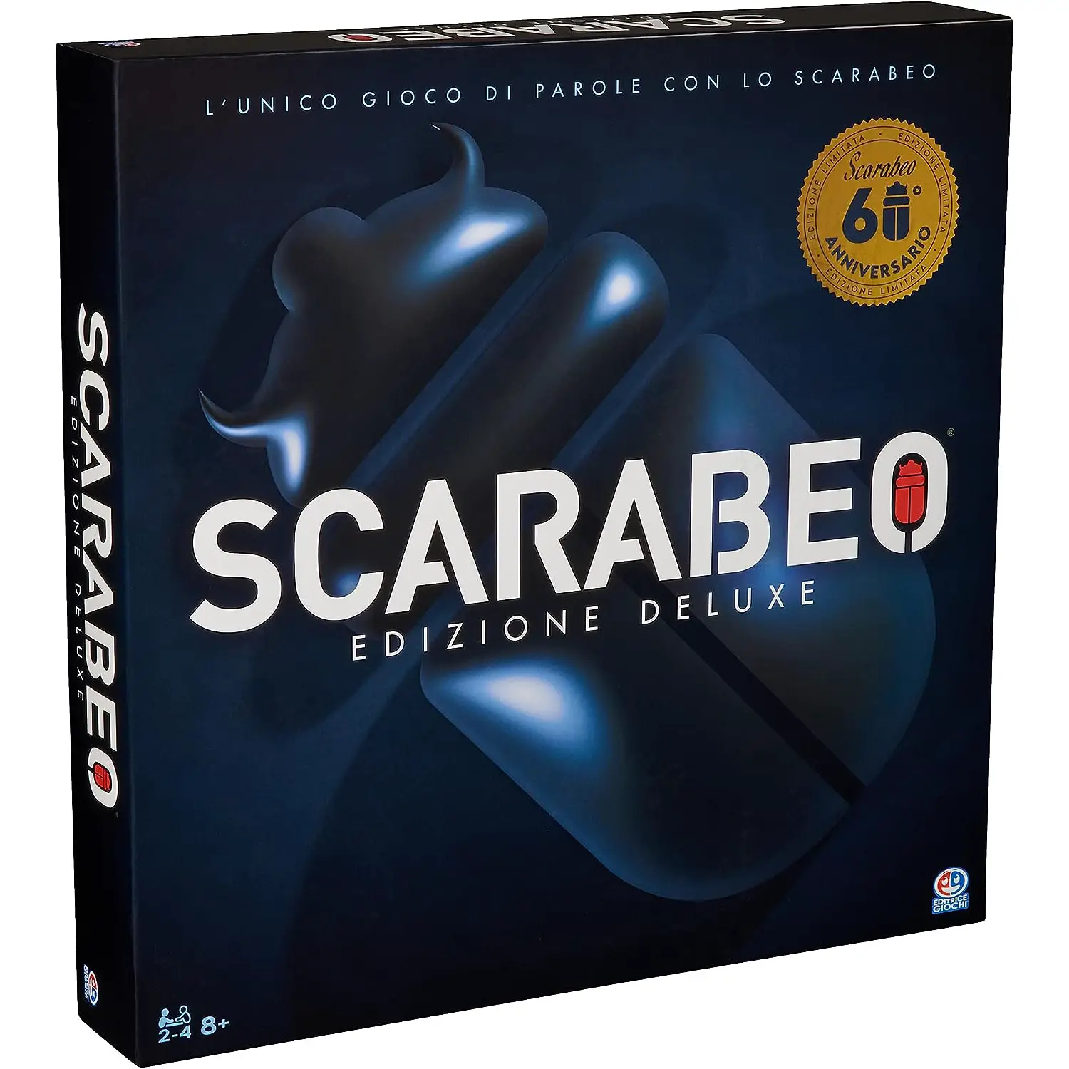 Scarabeo 60° Anniversario – Gioco da Tavolo Classico con Plancia Girevole - Giochi di società
