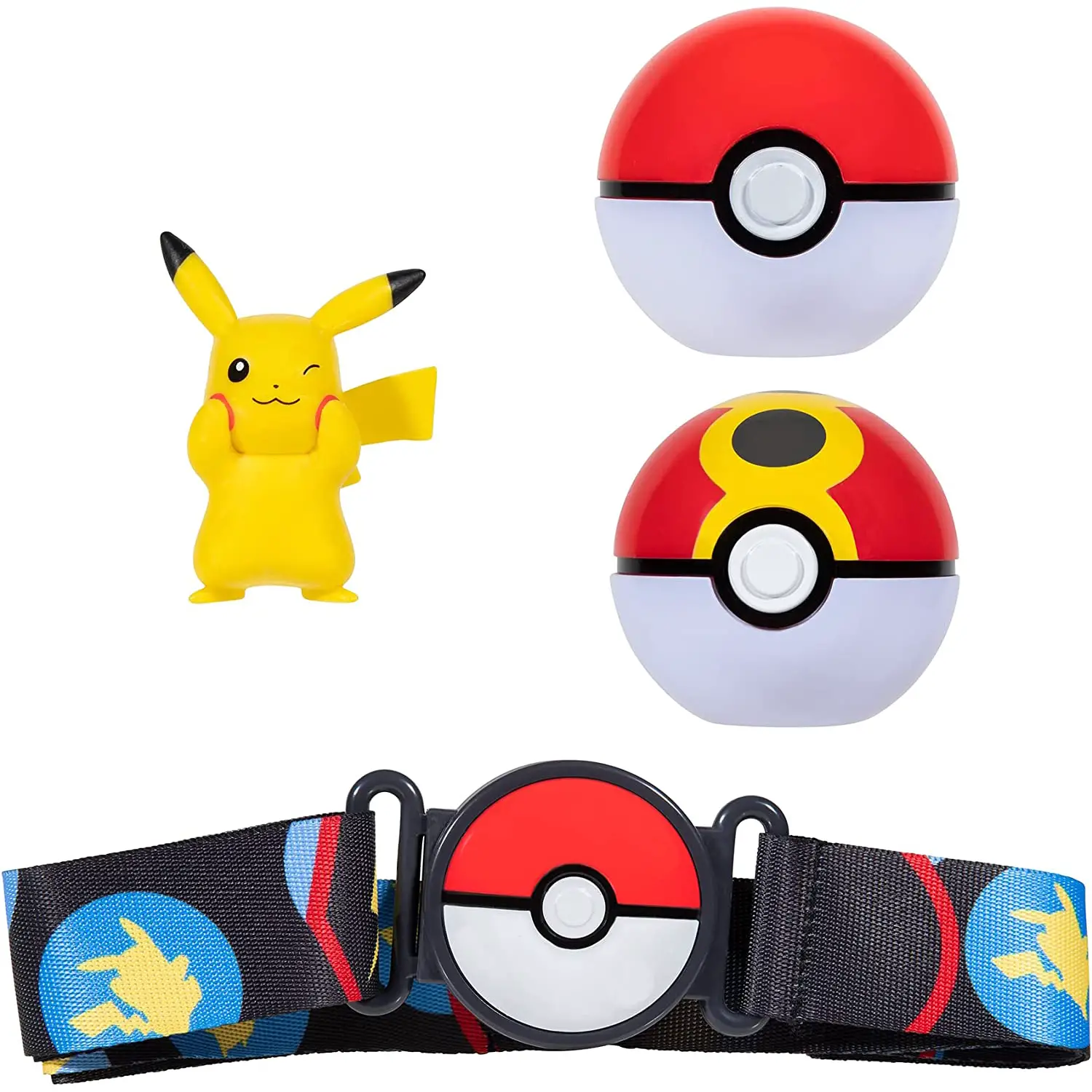 Set Cintura Pokemon Clip N Go con Poké Ball: Poké Ball, Repeat Ball, and Pikachu #8 - action figures ed accessori