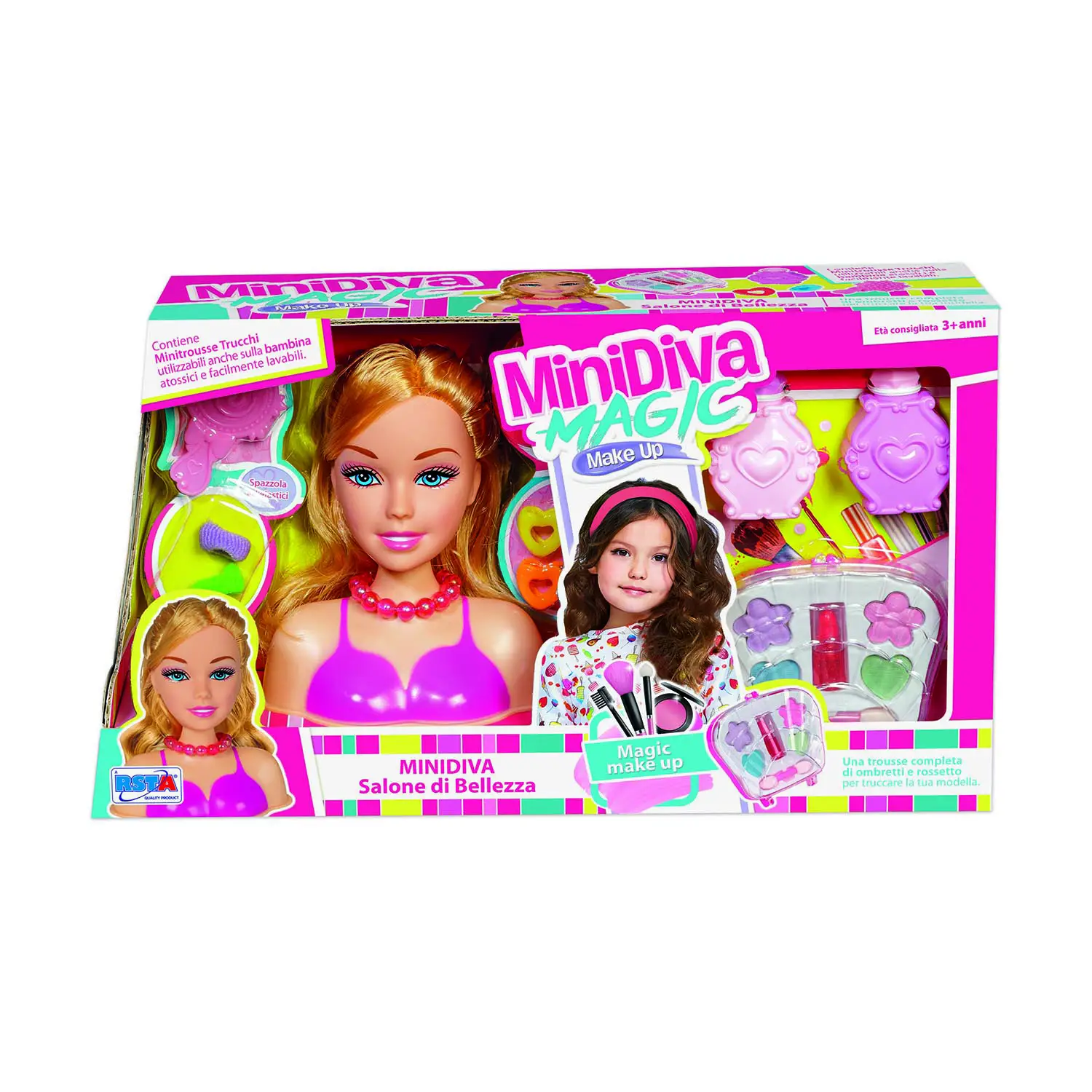Minidiva Magic Make Up Testa Bambola e Trousse - bellezza e accessori
