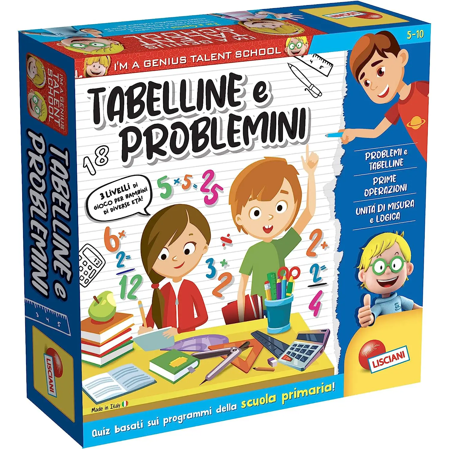 Lisciani I'M A Genius Tabelline E Problemini - giochi scientifici
