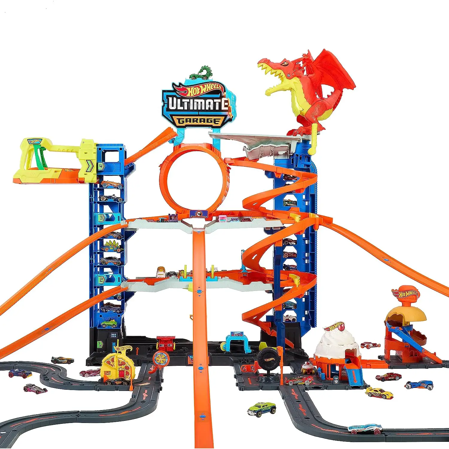 Hot Wheels City Mega Garage Del Drago Hkx48 - modellini
