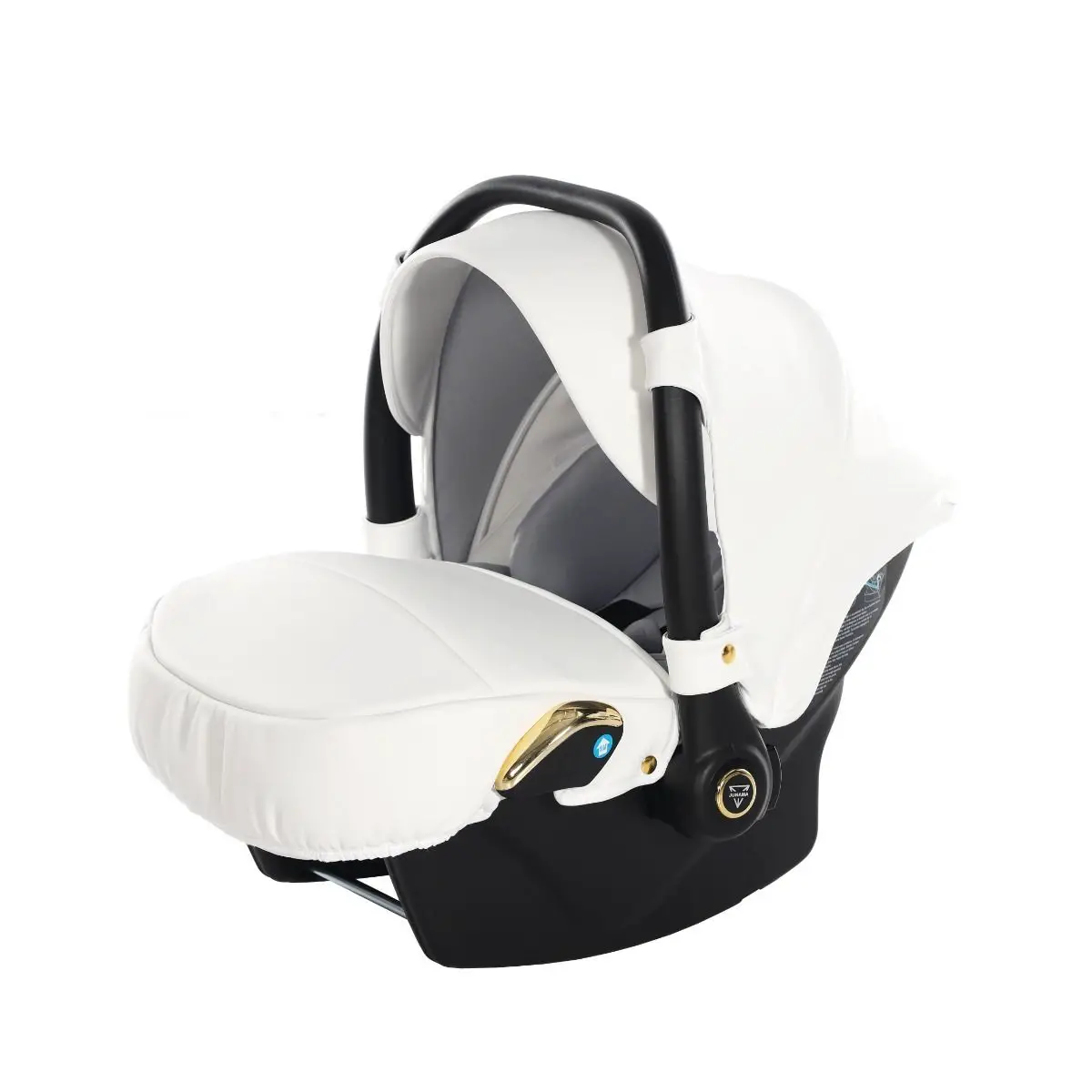 Seggiolino Auto Junama Individual Pelle Bianco/Oro Giallo - neonati 40-87 cm (0-1 anno)