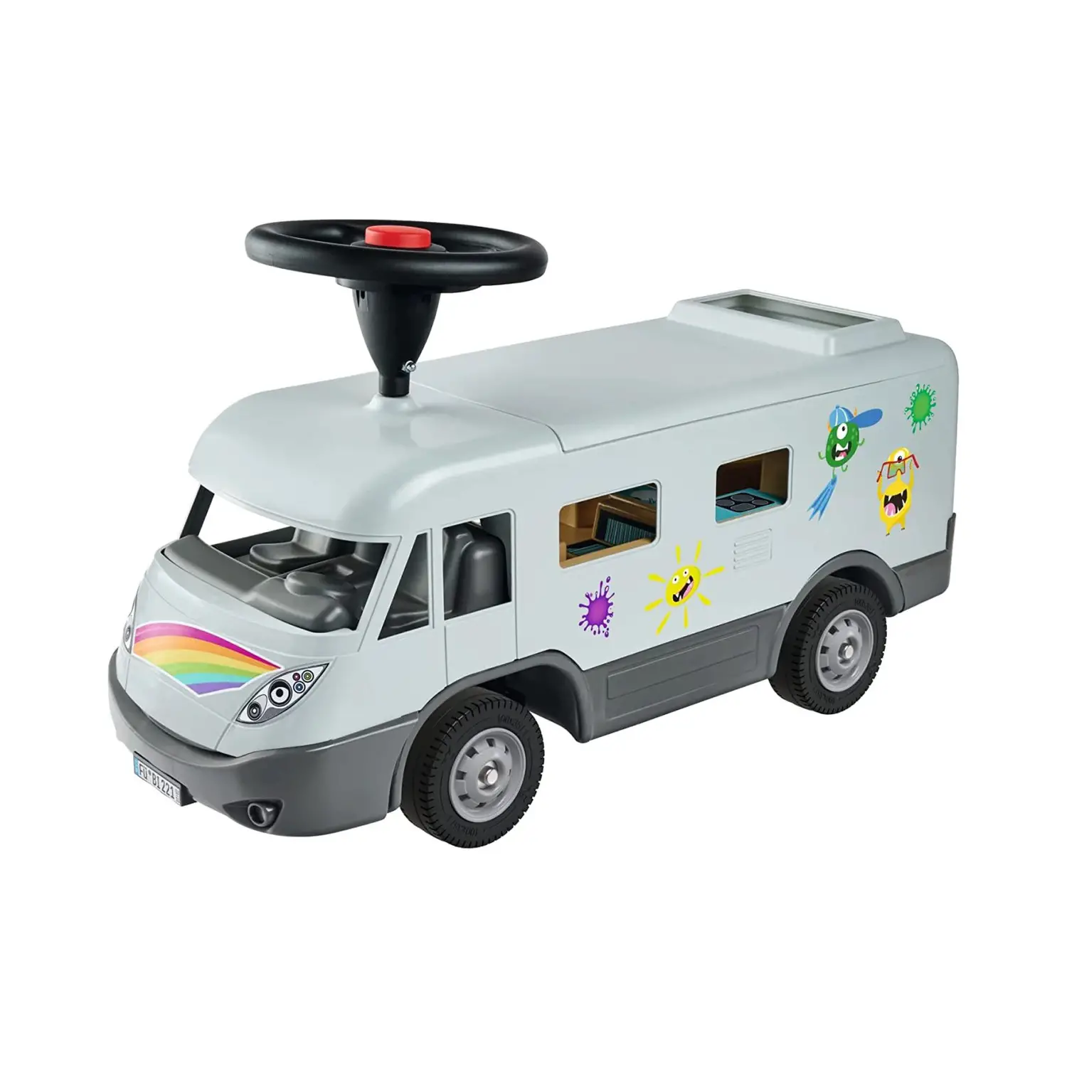 Big Camper Cavalcabile Pneumatici Silenziosi, 2-in-1, Tetto Smontabile - Primi movimenti