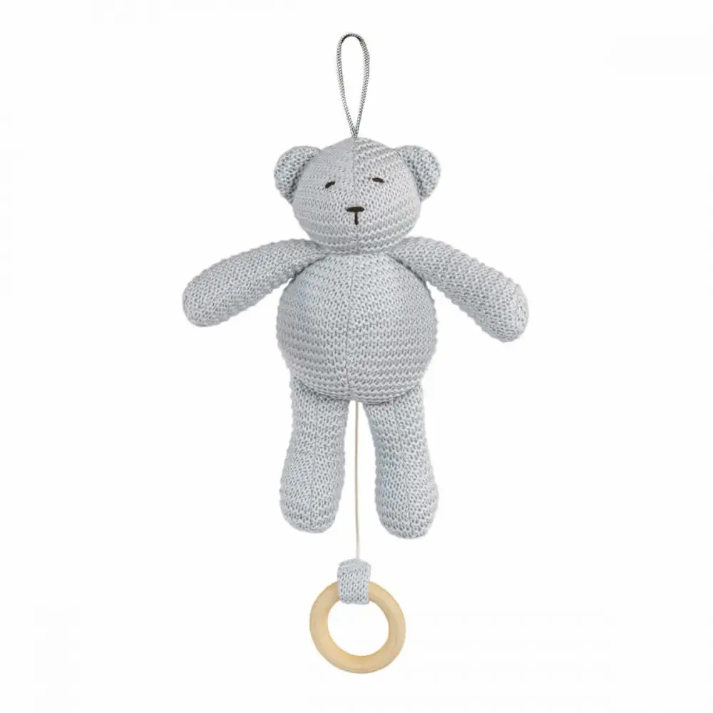 Orso Musicale a Maglia DouDou Grigio Pasito & Pasito – Dolce Compagno per la Nanna - giochi da viaggio