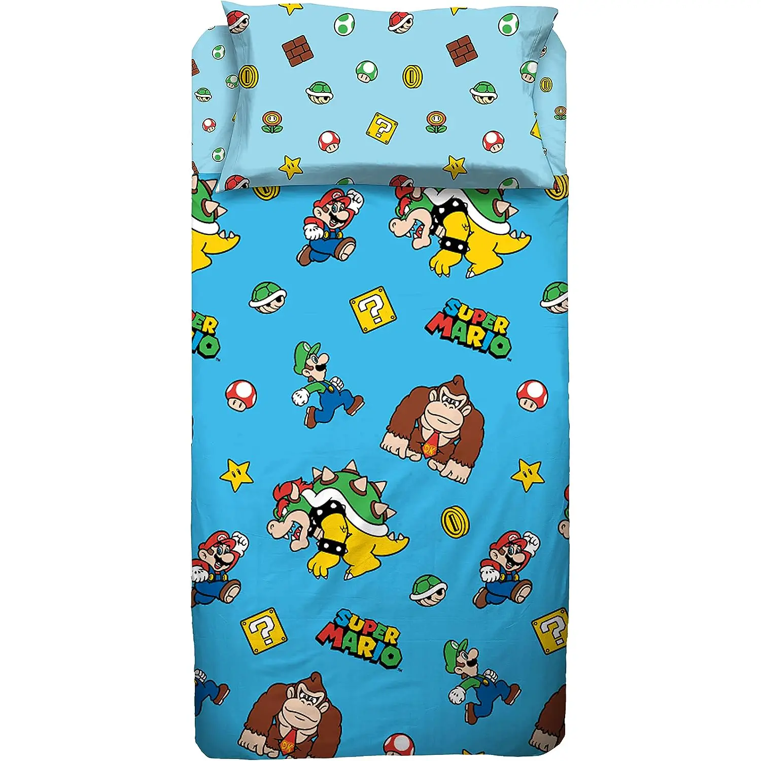 Completo Letto Singolo Super Mario HERMET - 1 Piazza - biancheria casa