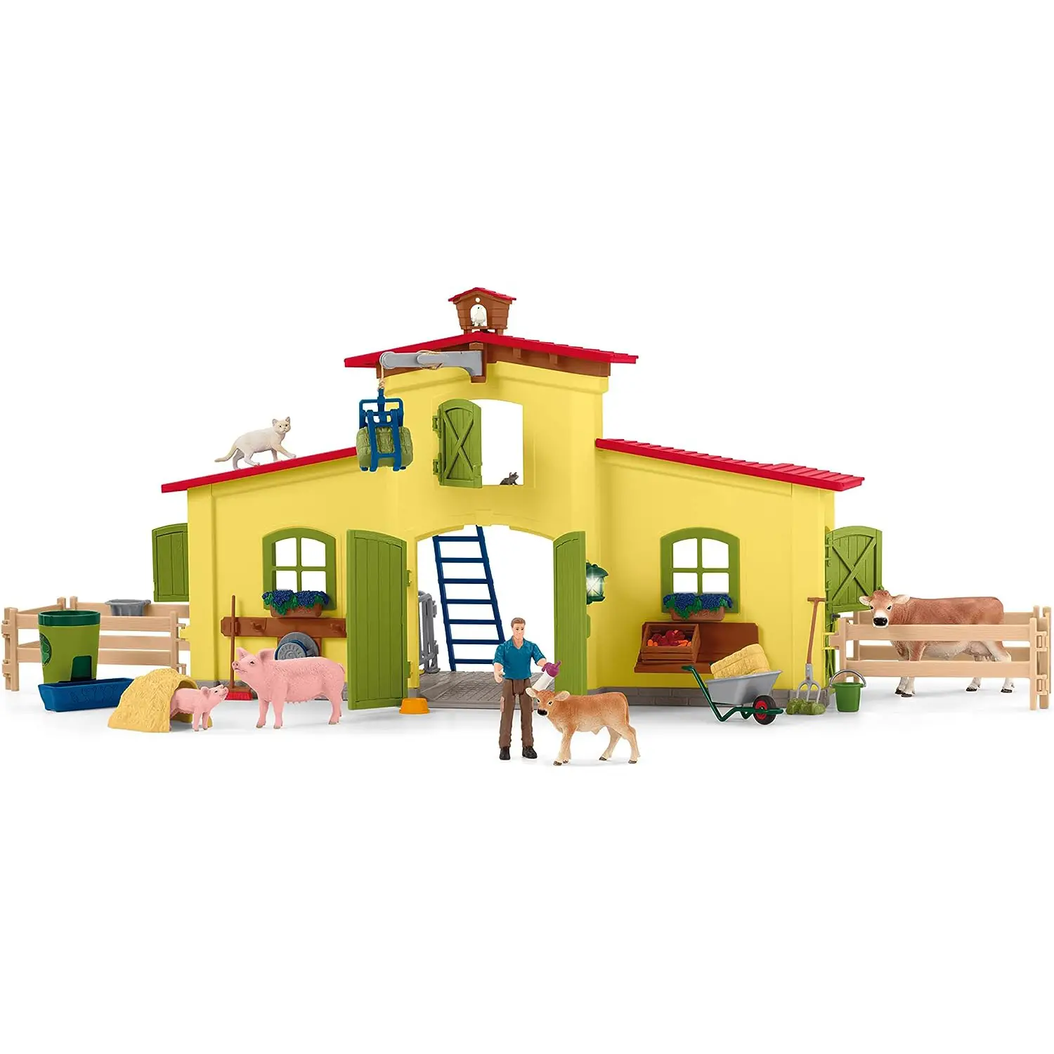 Schleich Grande Fienile con Animali e Accessori 42605 - Animali